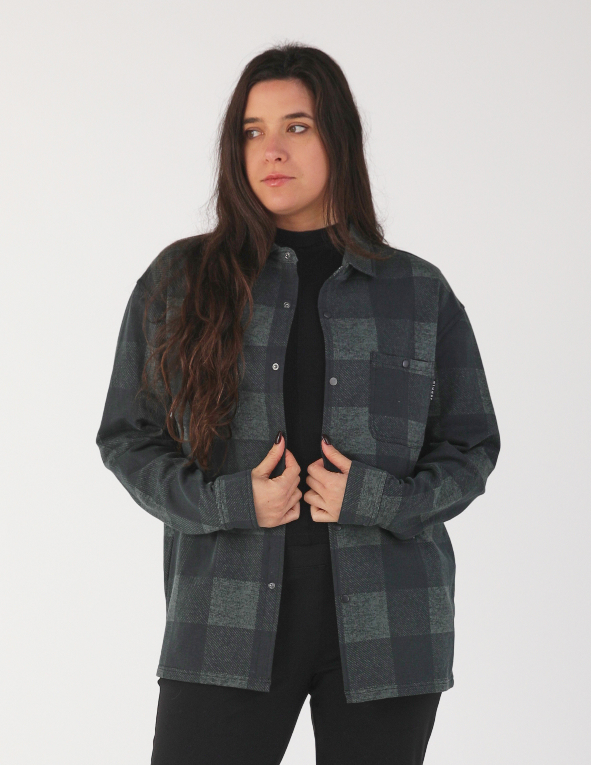 Trek Shirt: Carbon/Black Buffalo Plaid Trek Shirt: Carbon/Black Buffalo Plaid