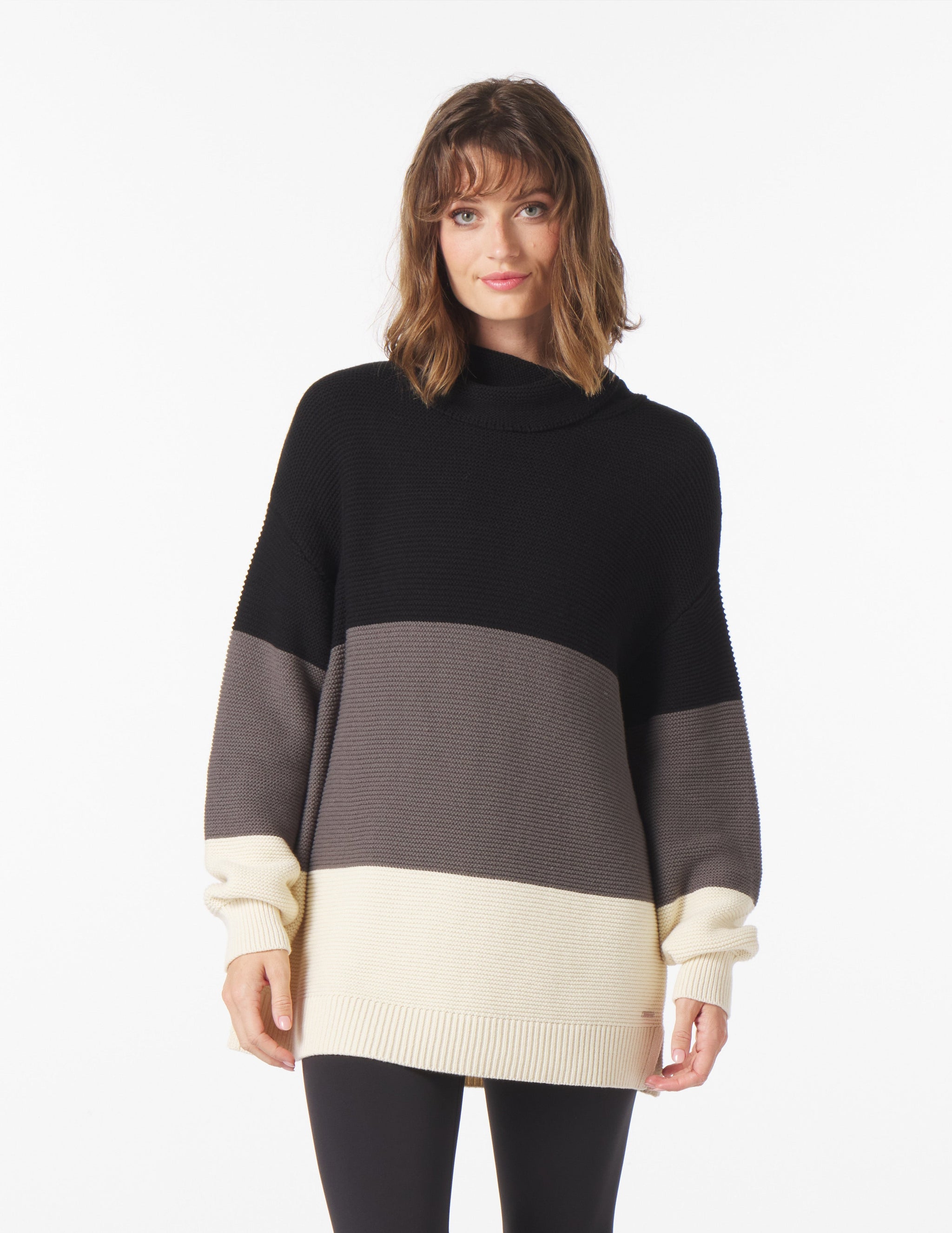 Aspen Sweater: Black/Carbon/Oatmilk Aspen Sweater: Black/Carbon/Oatmilk