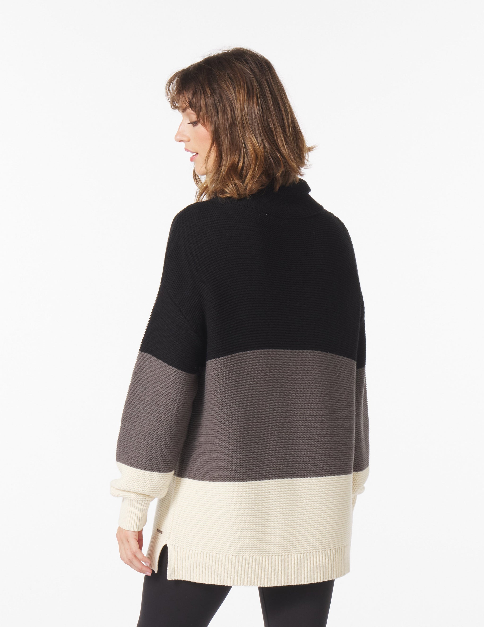 Aspen Sweater: Black/Carbon/Oatmilk Aspen Sweater: Black/Carbon/Oatmilk