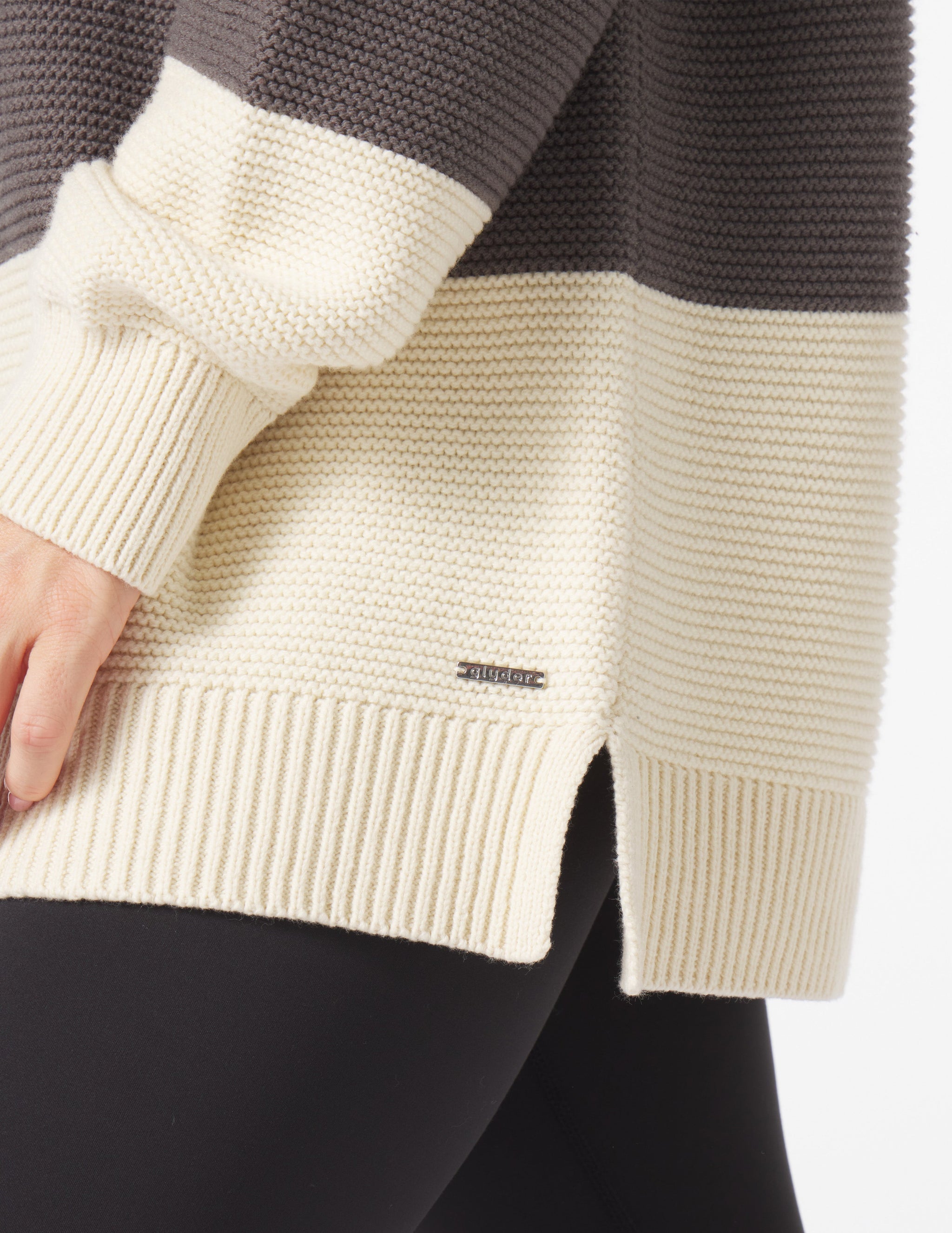 Aspen Sweater: Black/Carbon/Oatmilk Aspen Sweater: Black/Carbon/Oatmilk