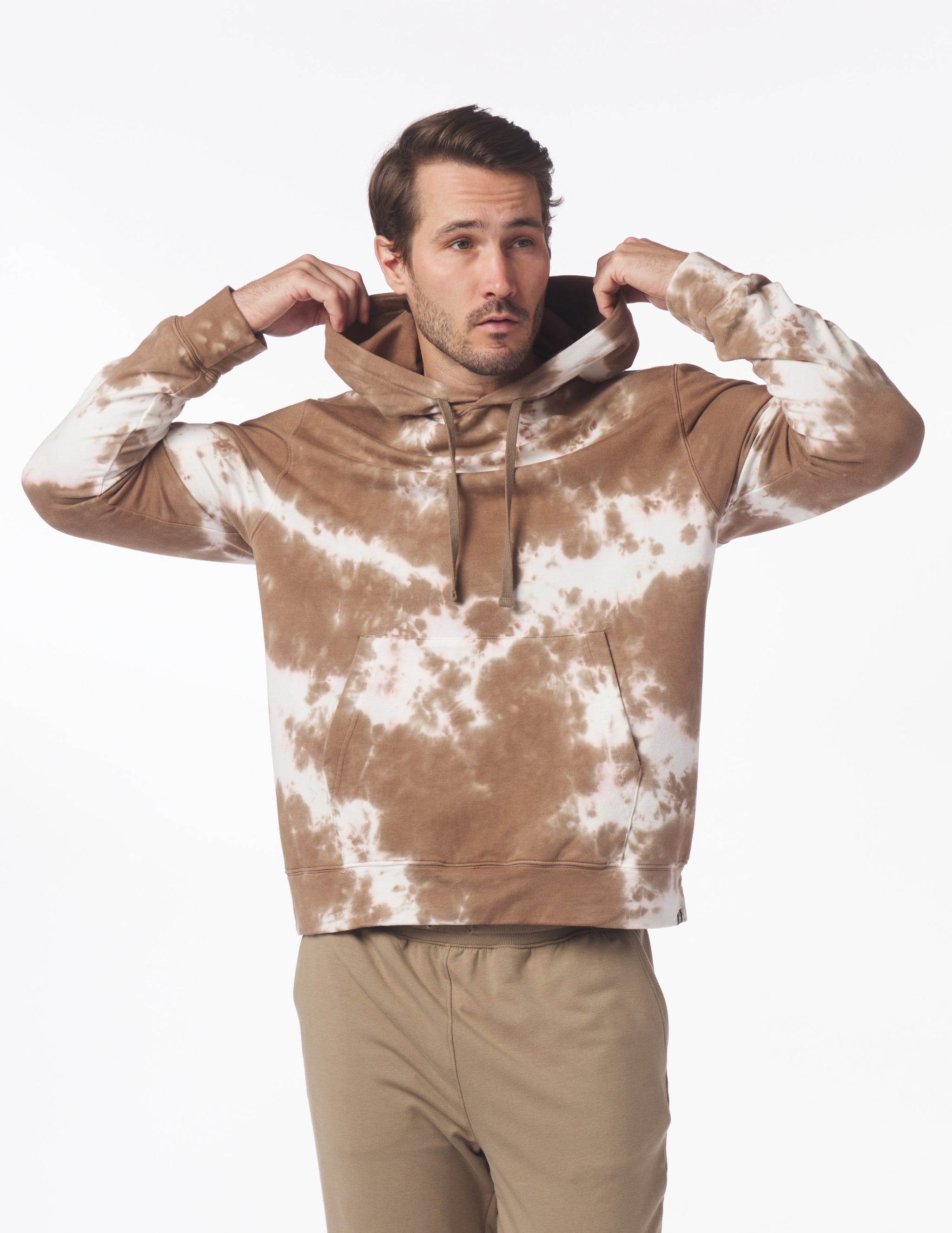 Atlas Hoodie: Mocha Blur Dye Atlas Hoodie: Mocha Blur Dye