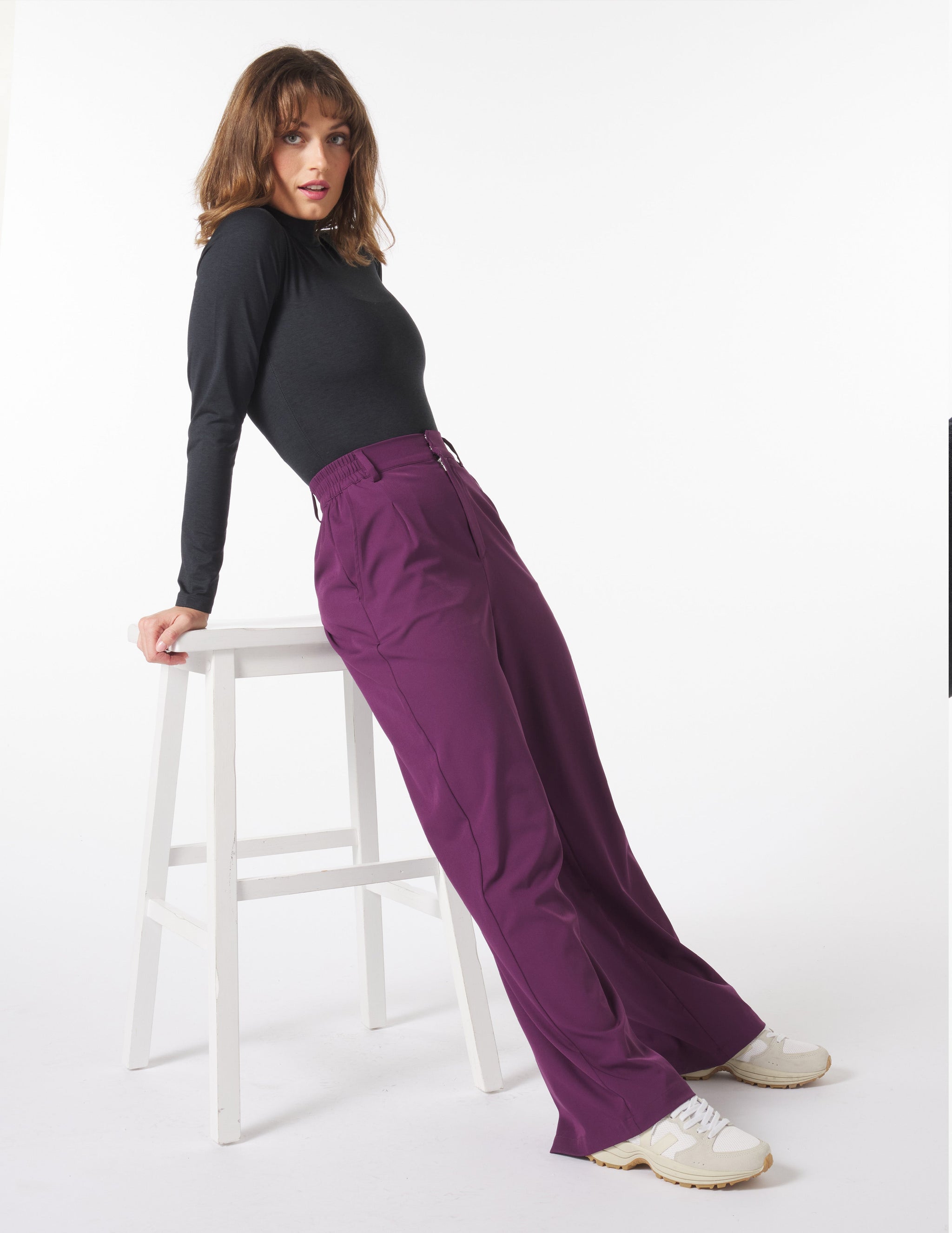 Brooklyn Trouser: Mulberry Brooklyn Trouser: Mulberry