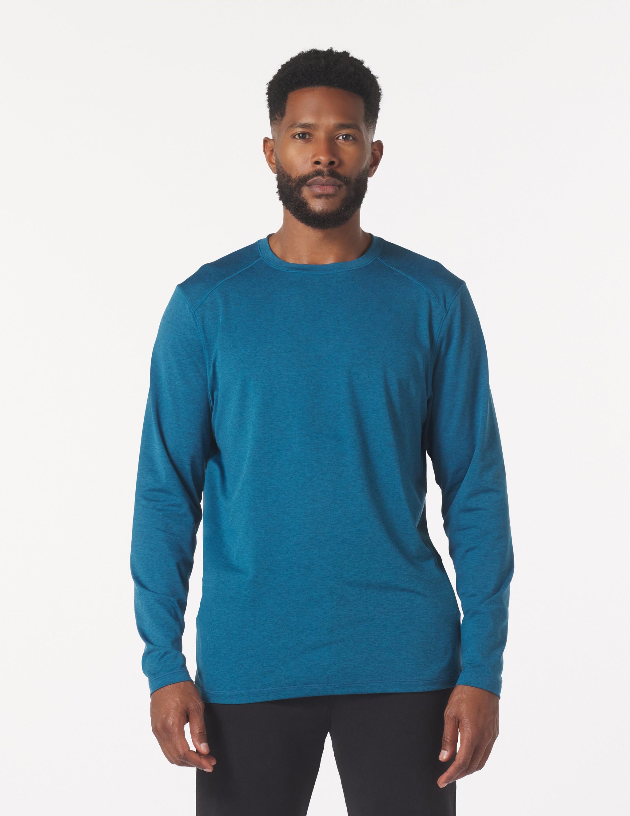 Dash Crew Neck: Moroccan Blue Marble Dash Crew Neck: Moroccan Blue Marble
