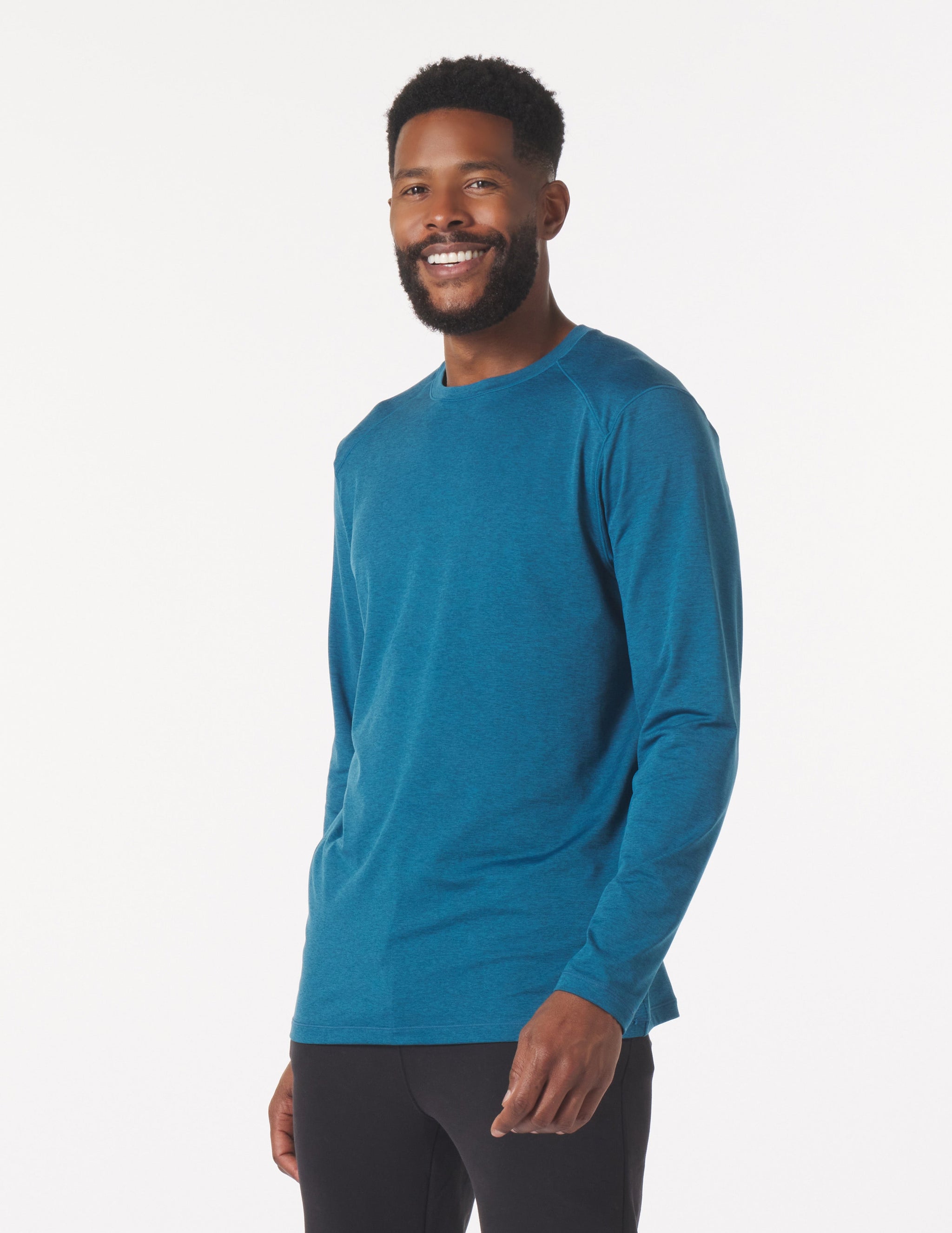 Dash Crew Neck: Moroccan Blue Marble Dash Crew Neck: Moroccan Blue Marble