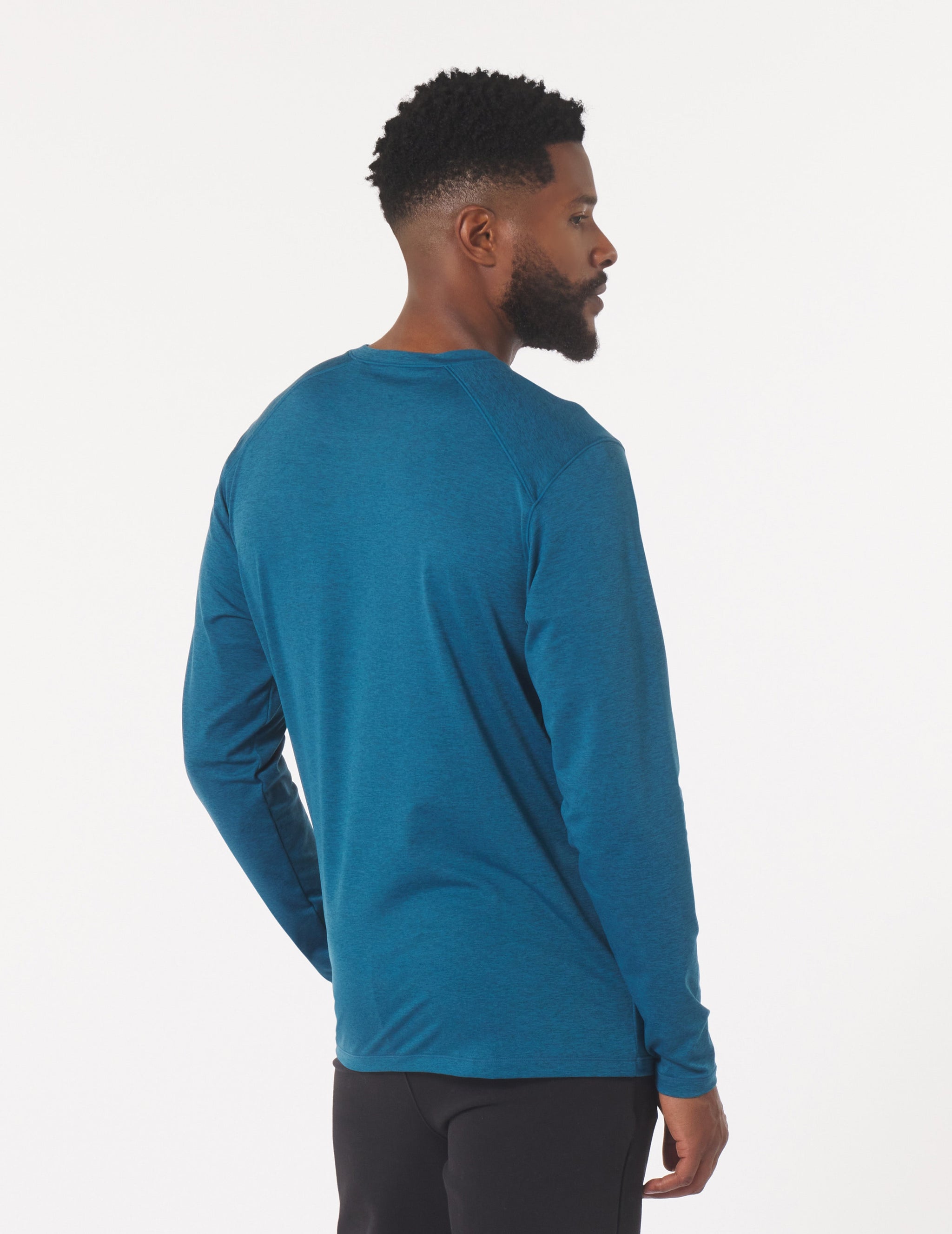 Dash Crew Neck: Moroccan Blue Marble Dash Crew Neck: Moroccan Blue Marble