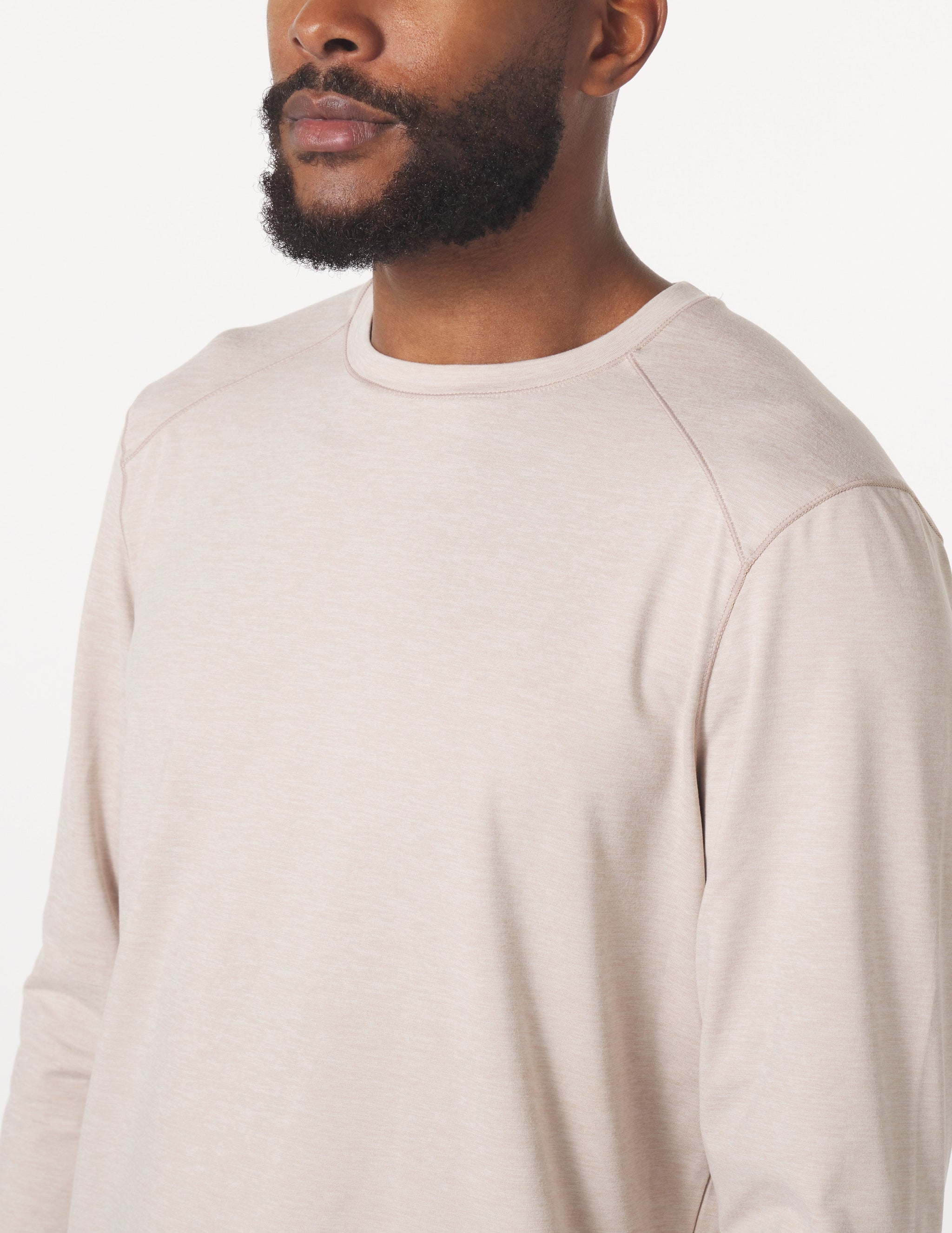 Dash Crew Neck: Oatmilk Marble Dash Crew Neck: Oatmilk Marble