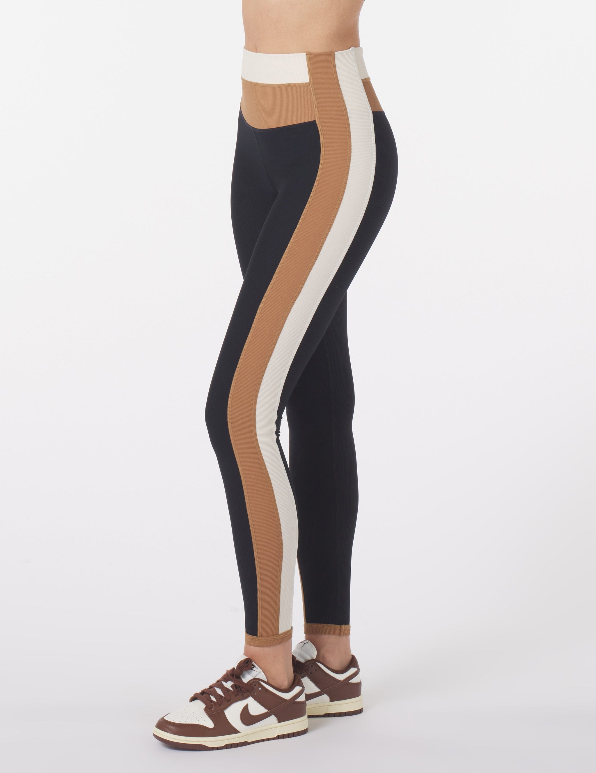 Directional Legging: Black Oatmilk/Almond Directional Legging: Black Oatmilk/Almond