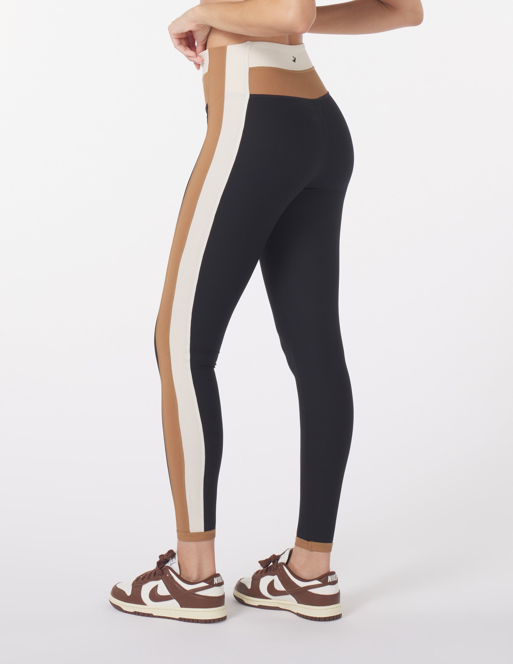 Directional Legging: Black Oatmilk/Almond Directional Legging: Black Oatmilk/Almond