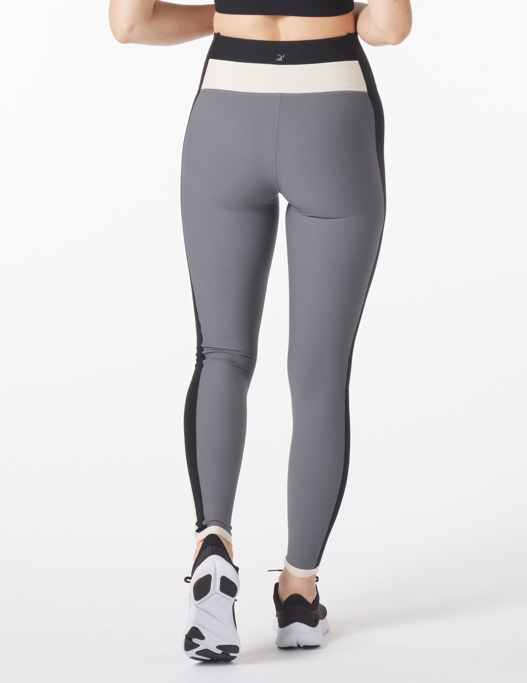 Directional Legging: Carbon Color Block Directional Legging: Carbon Color Block