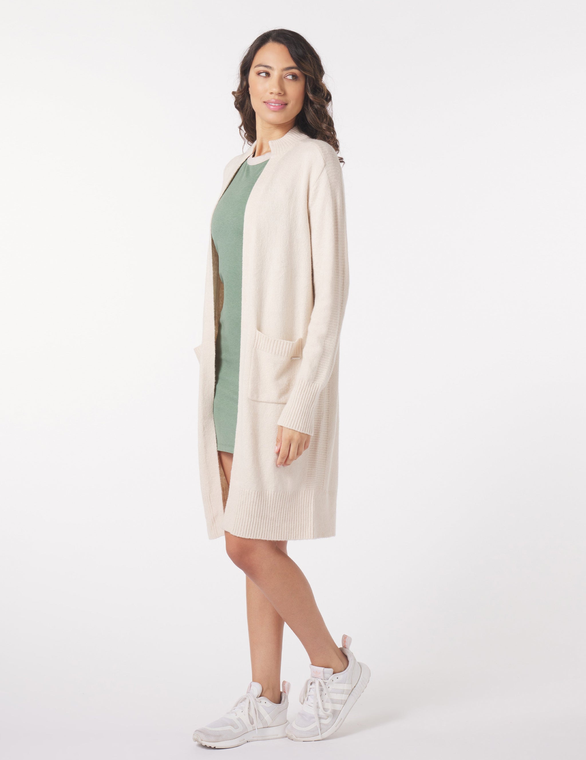 Elevated Cardigan: Oatmilk Elevated Cardigan: Oatmilk