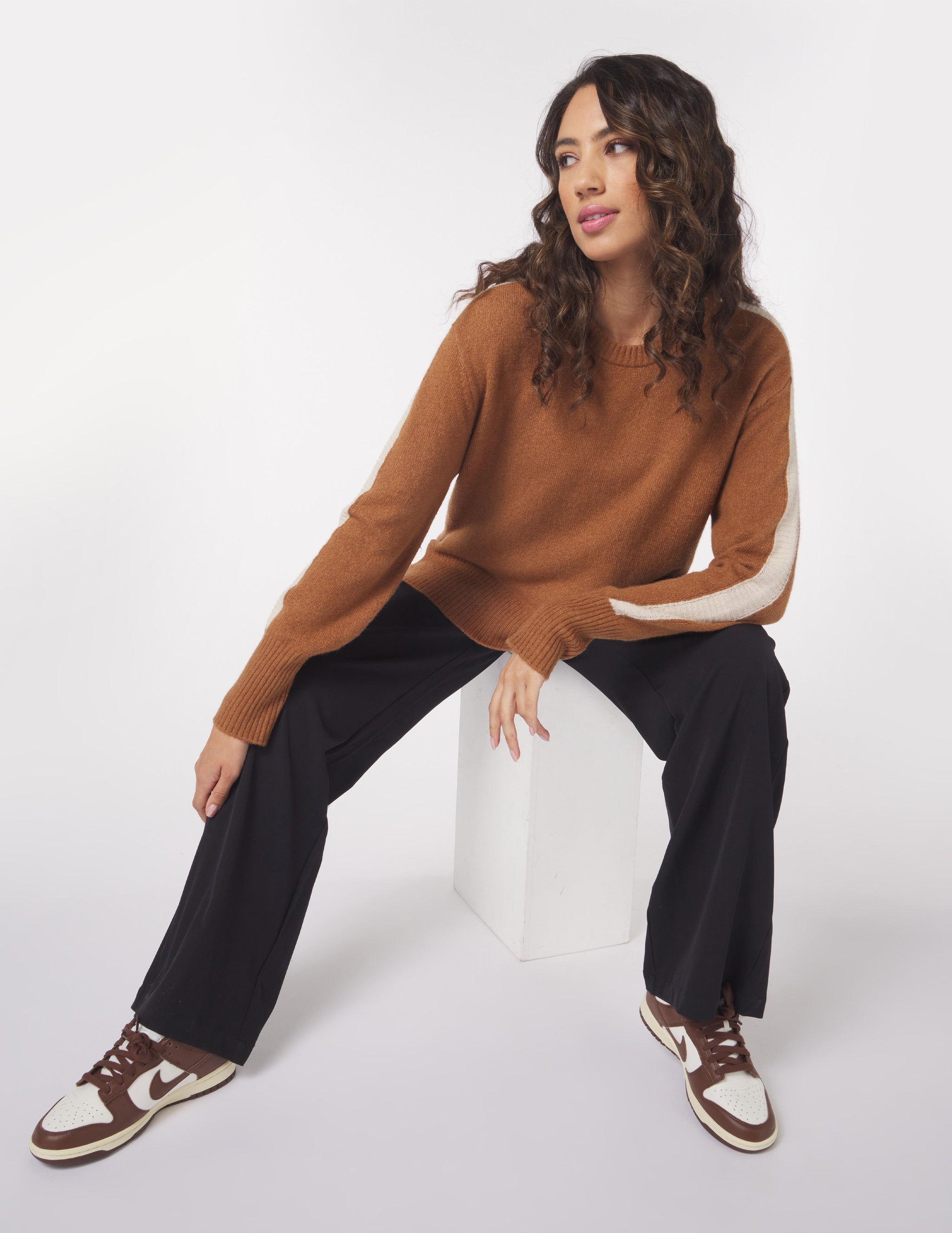Elevated Knit Crew: Almond Elevated Knit Crew: Almond