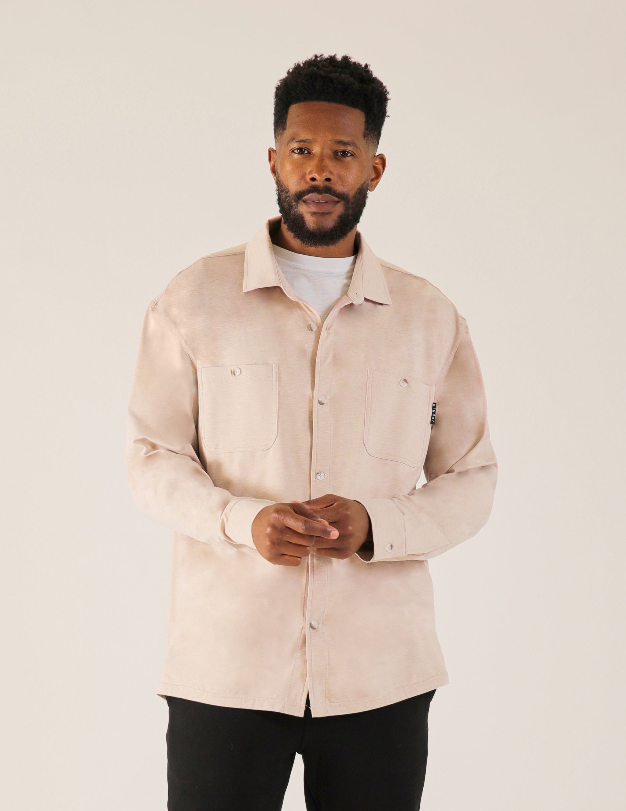 Fairway Button Down: Oatmilk Fairway Button Down: Oatmilk