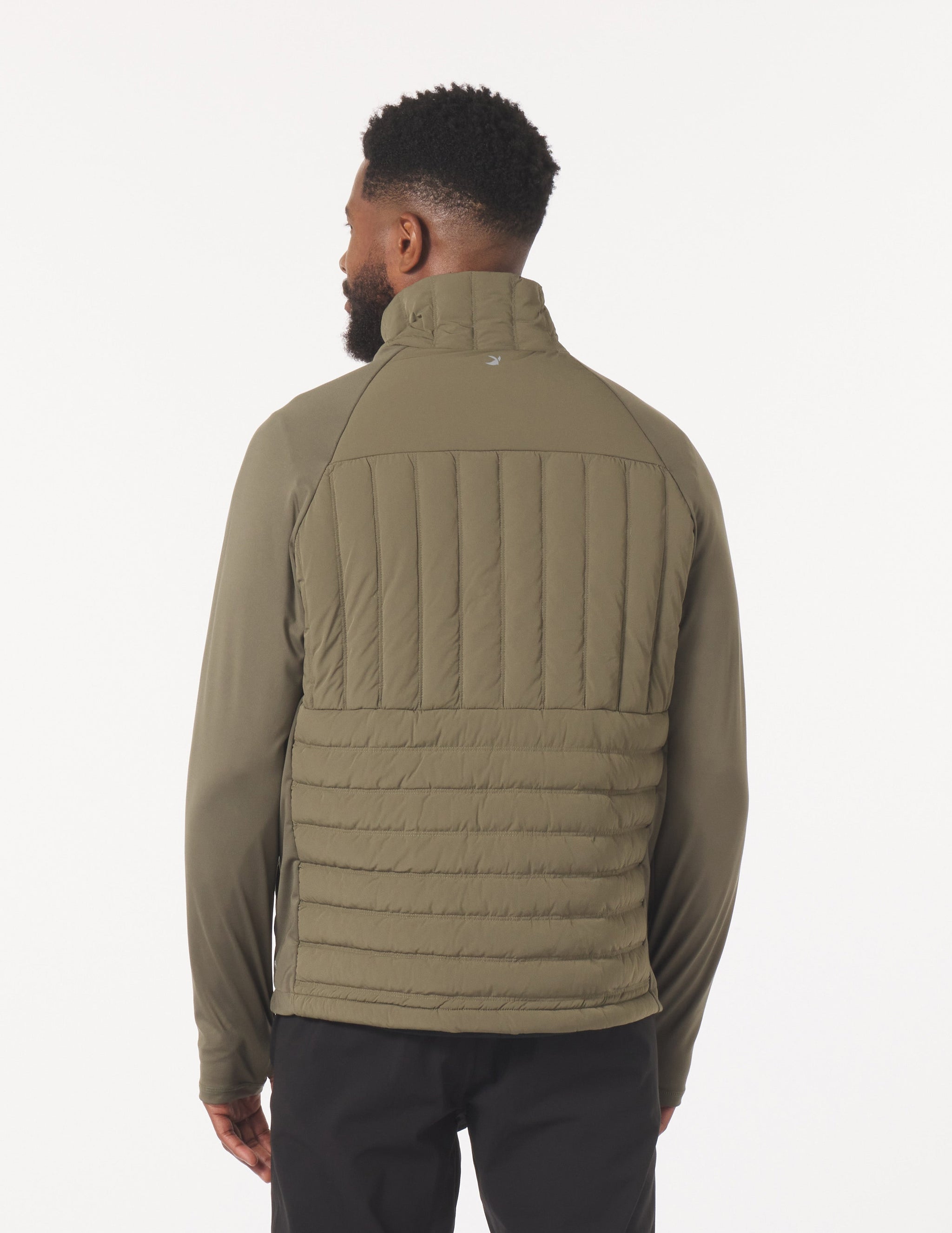 Hybrid Puffer Jacket: Moss Hybrid Puffer Jacket: Moss