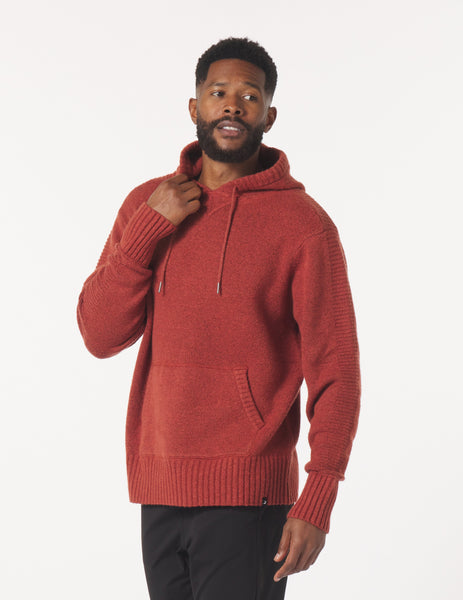 Knit Up Hoodie: Brick Red – Glyder Knit Up Hoodie: Brick Red – Glyder
