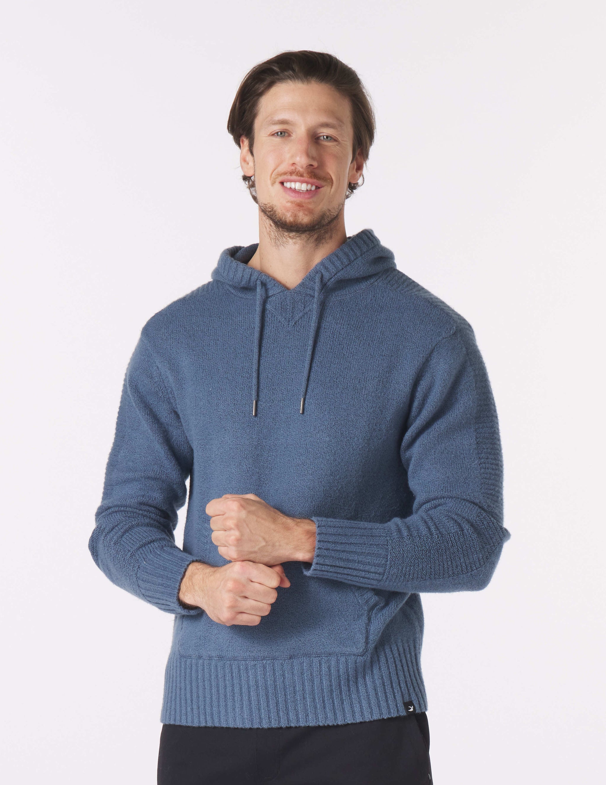 Knit Up Hoodie: Washed Blue Knit Up Hoodie: Washed Blue