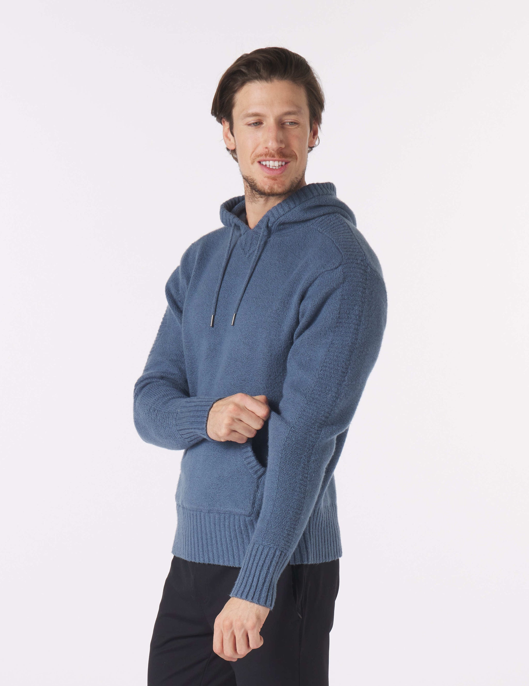 Knit Up Hoodie: Washed Blue Knit Up Hoodie: Washed Blue