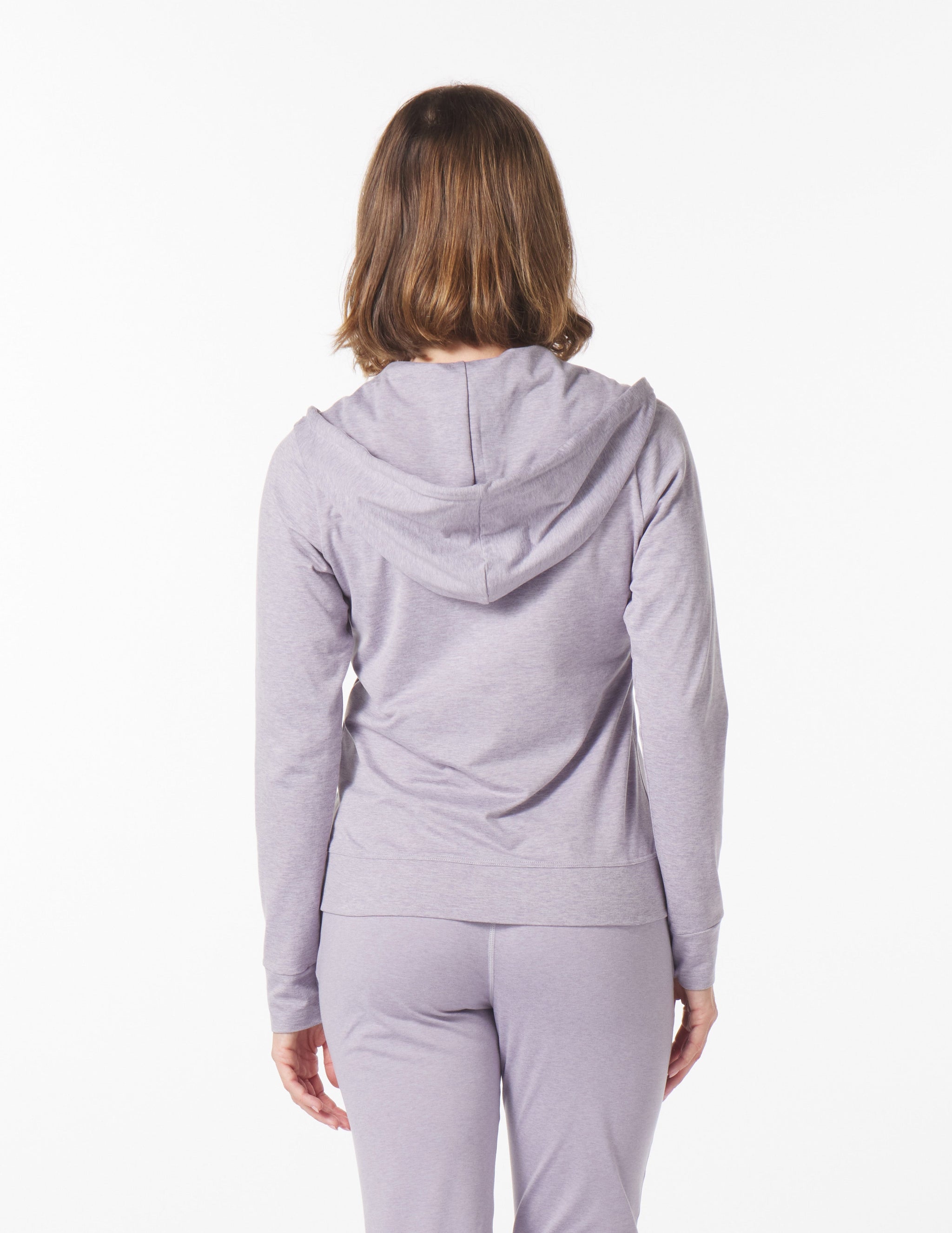 On The Go Lightweight Zip Up Hoodie: Dusty Lavender Marble On The Go Lightweight Zip Up Hoodie: Dusty Lavender Marble
