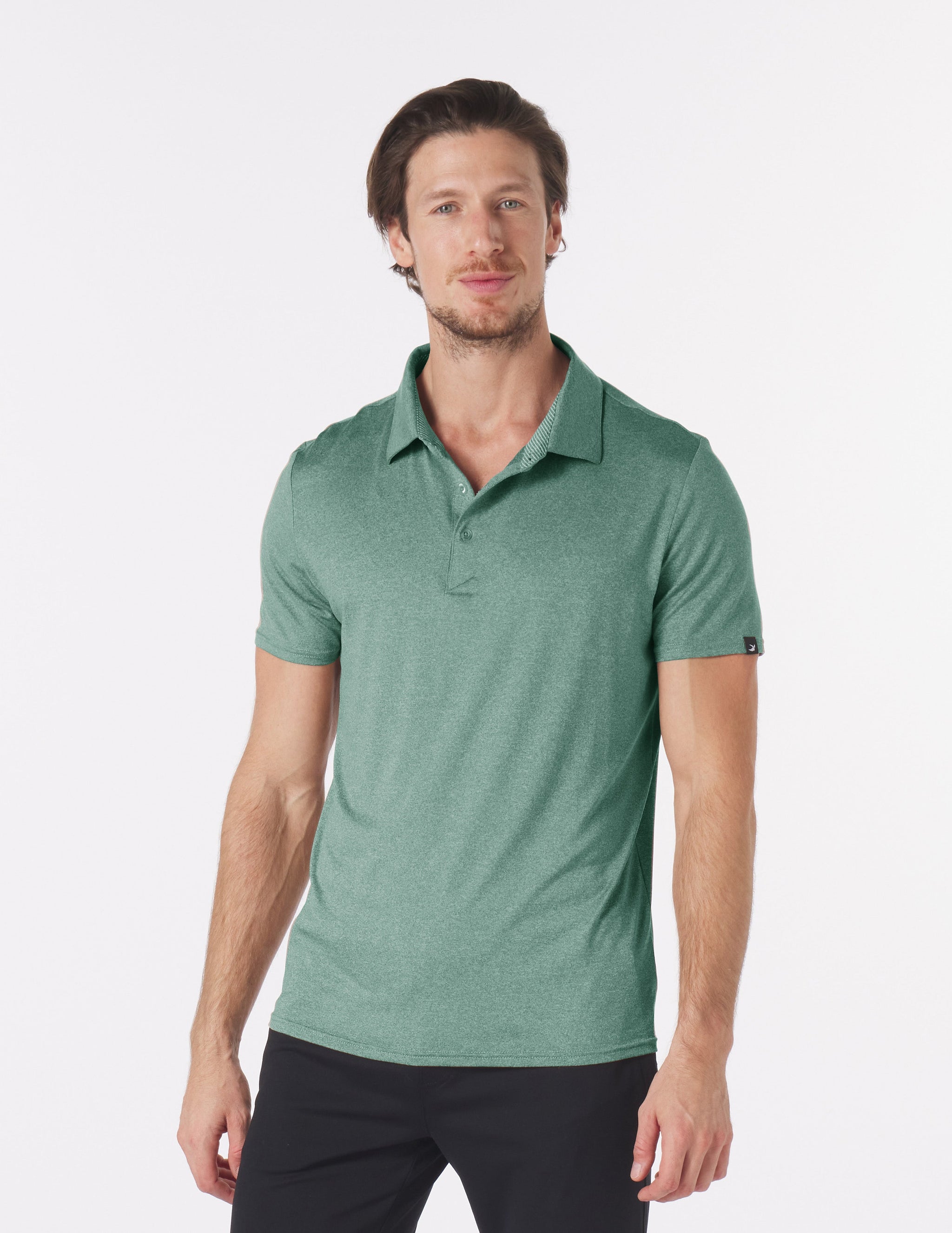 Pin Seeker Polo: Emerald Heather Pin Seeker Polo: Emerald Heather