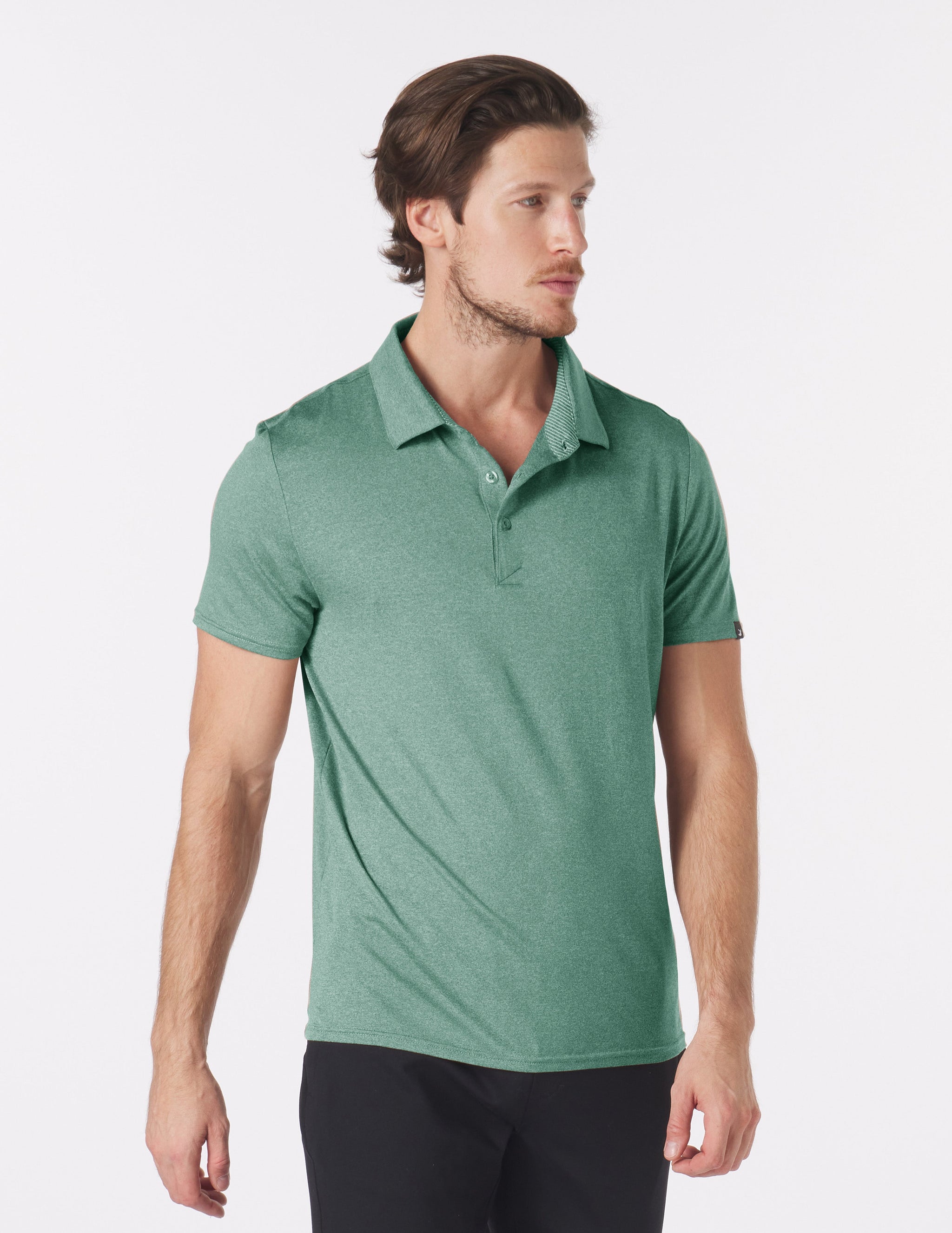 Pin Seeker Polo: Emerald Heather Pin Seeker Polo: Emerald Heather