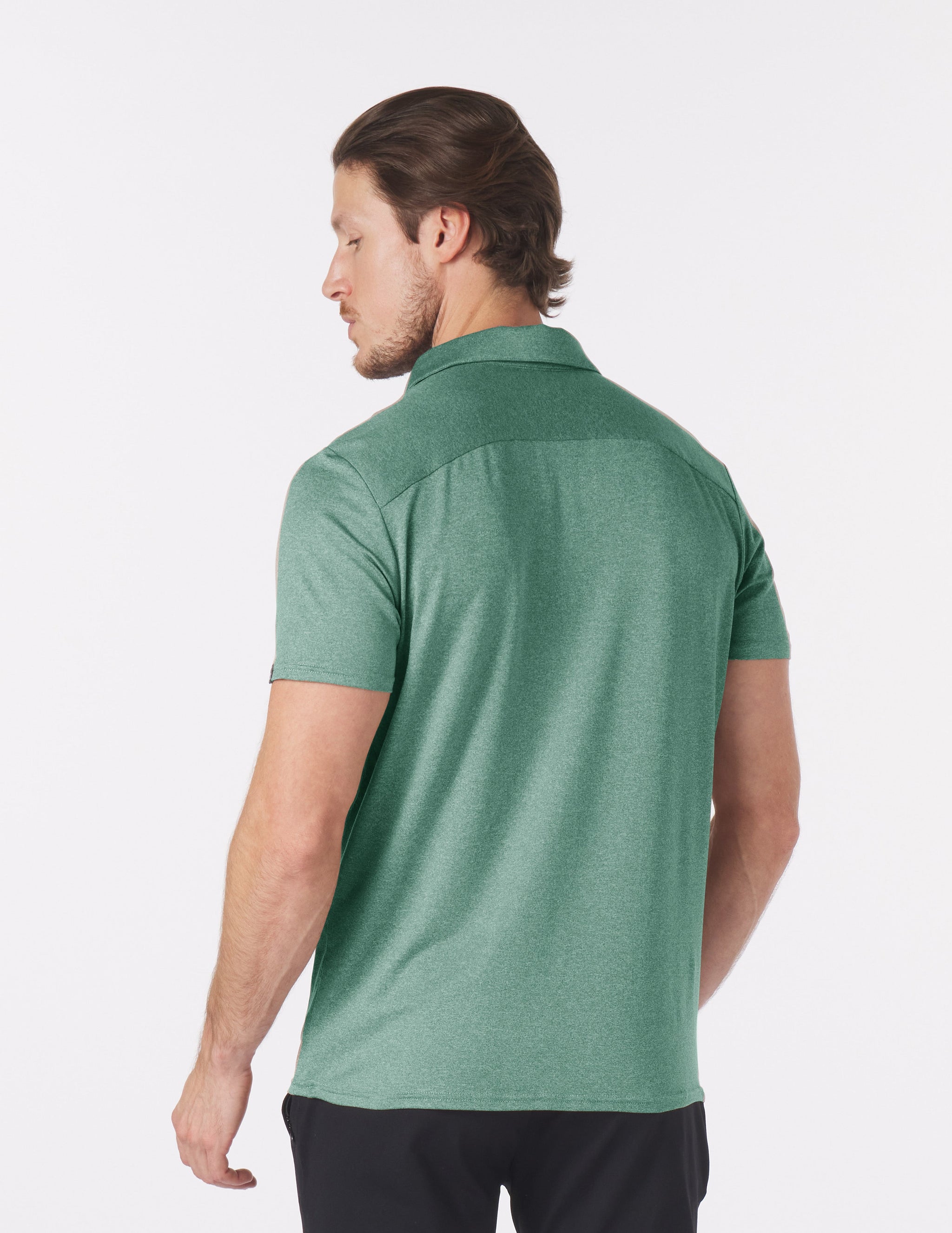 Pin Seeker Polo: Emerald Heather Pin Seeker Polo: Emerald Heather