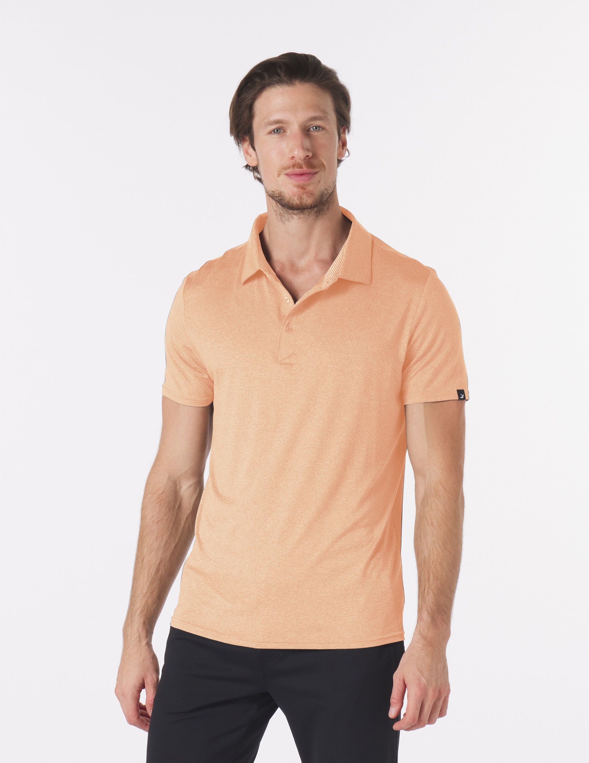 Pin Seeker Polo: Orange Wine Heather Pin Seeker Polo: Orange Wine Heather