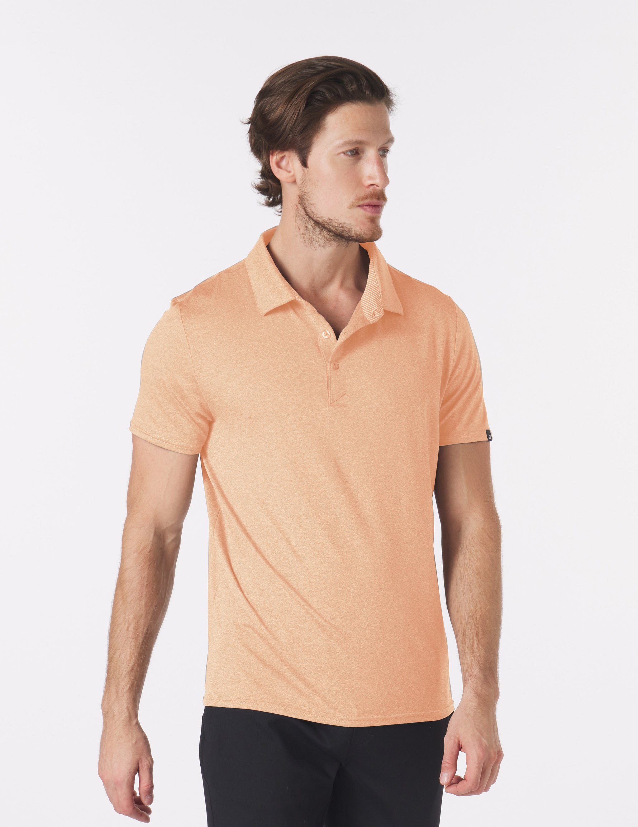 Pin Seeker Polo: Orange Wine Heather Pin Seeker Polo: Orange Wine Heather