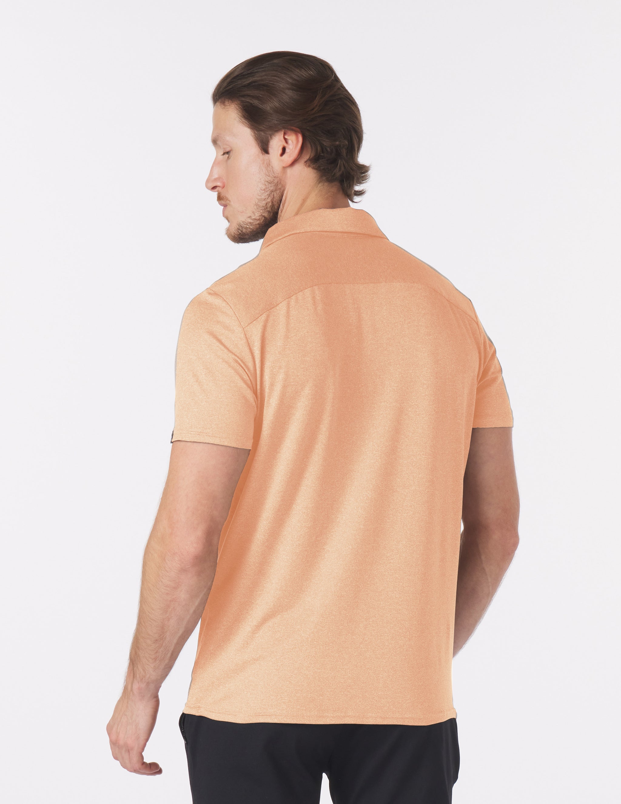 Pin Seeker Polo: Orange Wine Heather Pin Seeker Polo: Orange Wine Heather