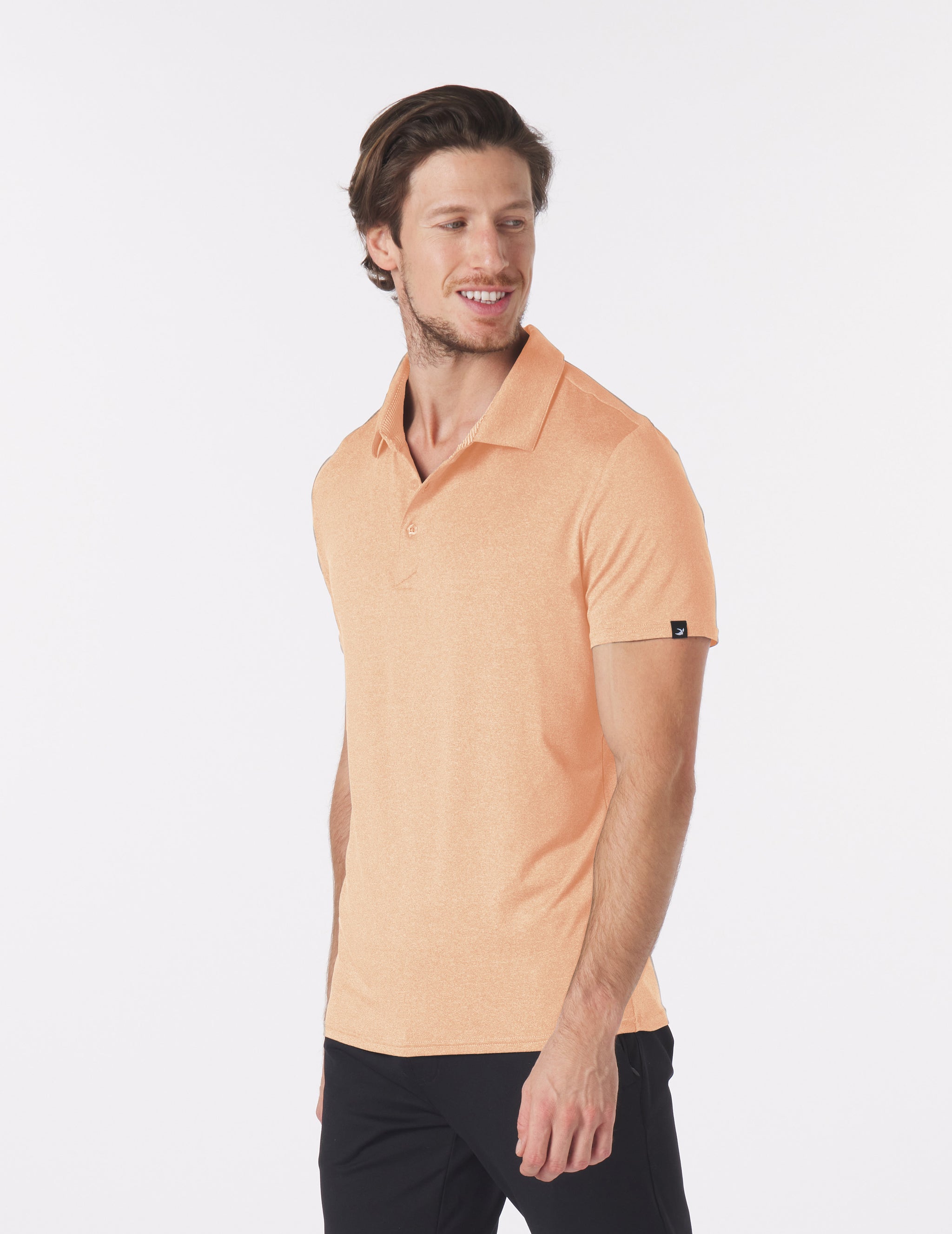 Pin Seeker Polo: Orange Wine Heather Pin Seeker Polo: Orange Wine Heather