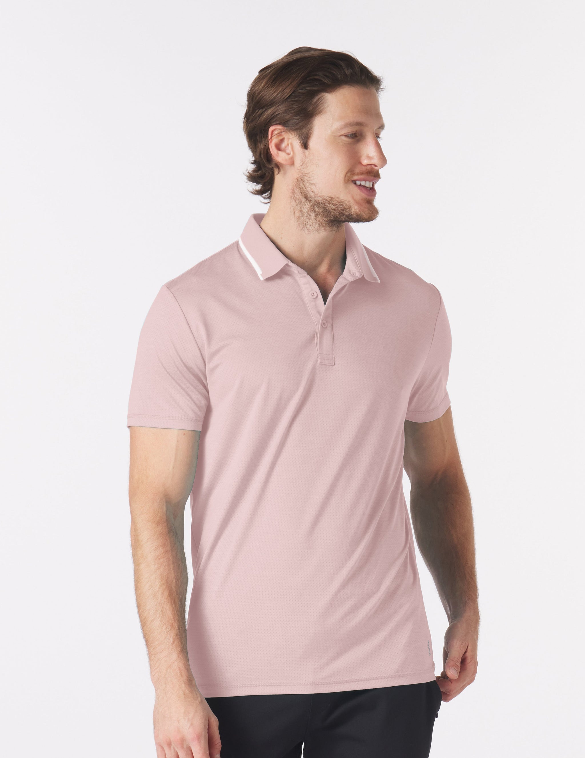 Power Fade Polo: Adobe Rose Power Fade Polo: Adobe Rose
