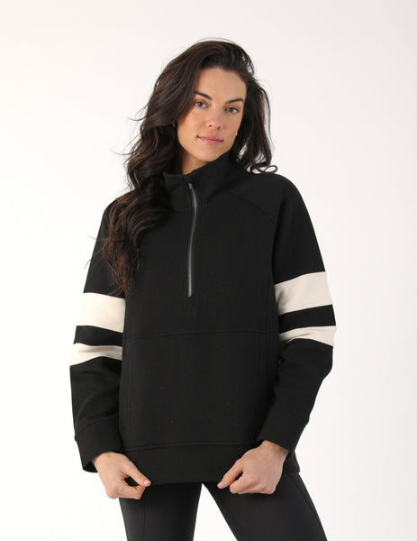 Prodigious Scuba 1/4 Zip: Black/Oatmilk – Glyder