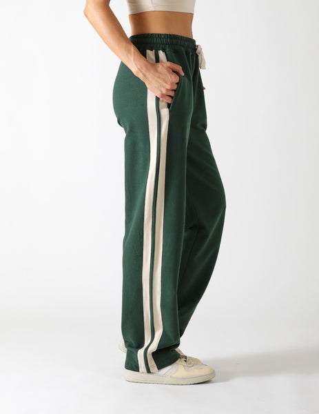 Retro Straight Leg Sweatpant: Forest/Oatmilk – Glyder