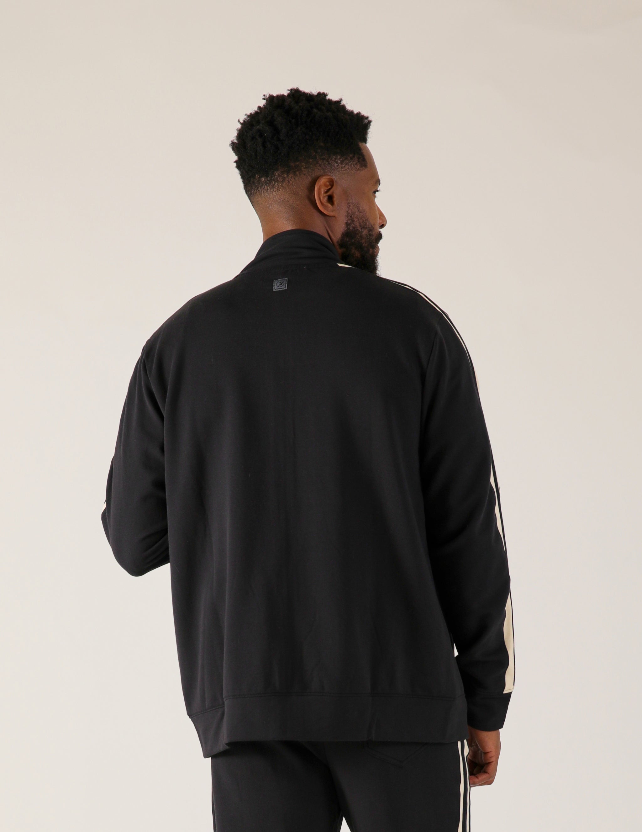 Retro Zip Up: Black/Oatmilk Retro Zip Up: Black/Oatmilk