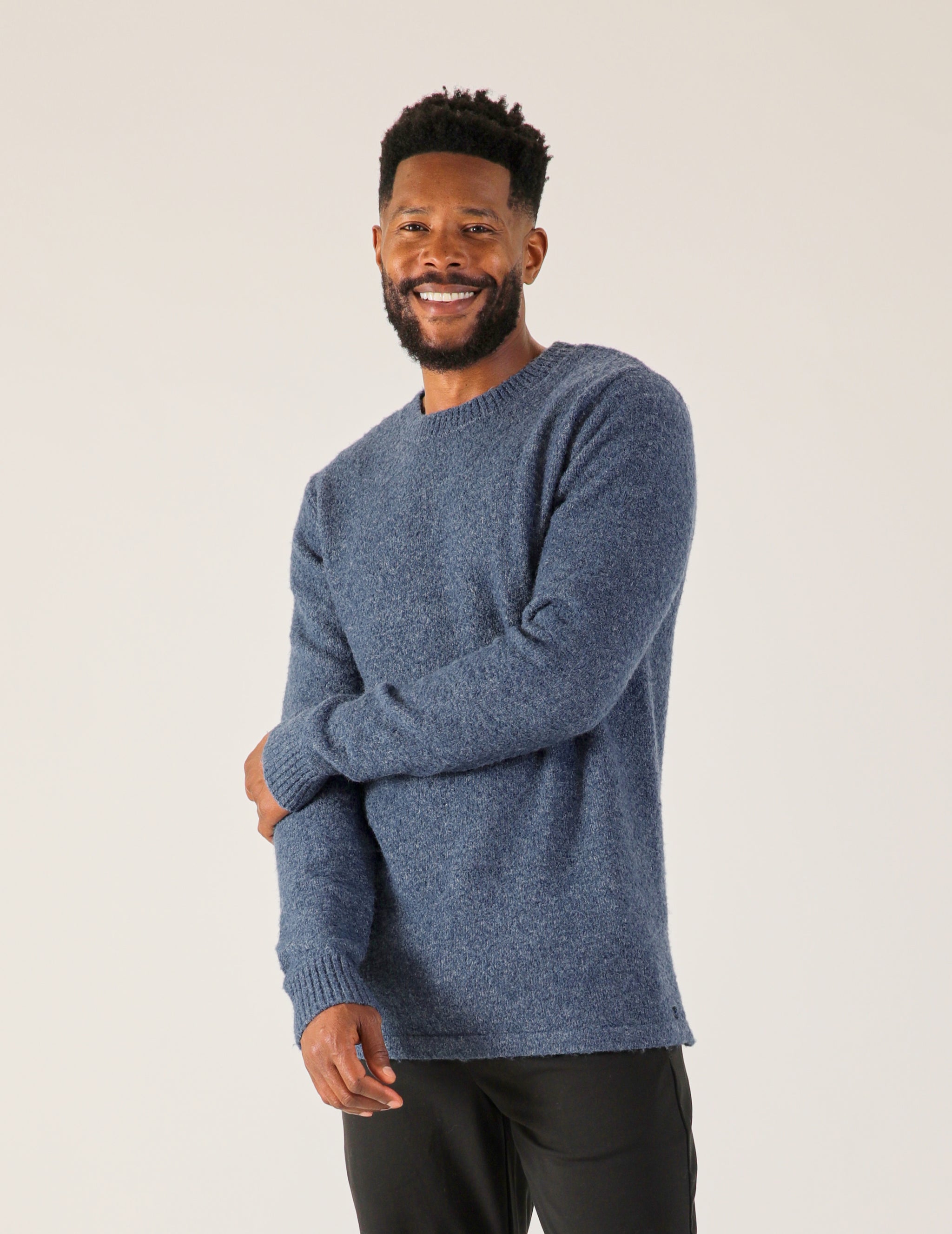 Ridge View Boucle Sweater: Washed Blue Ridge View Boucle Sweater: Washed Blue