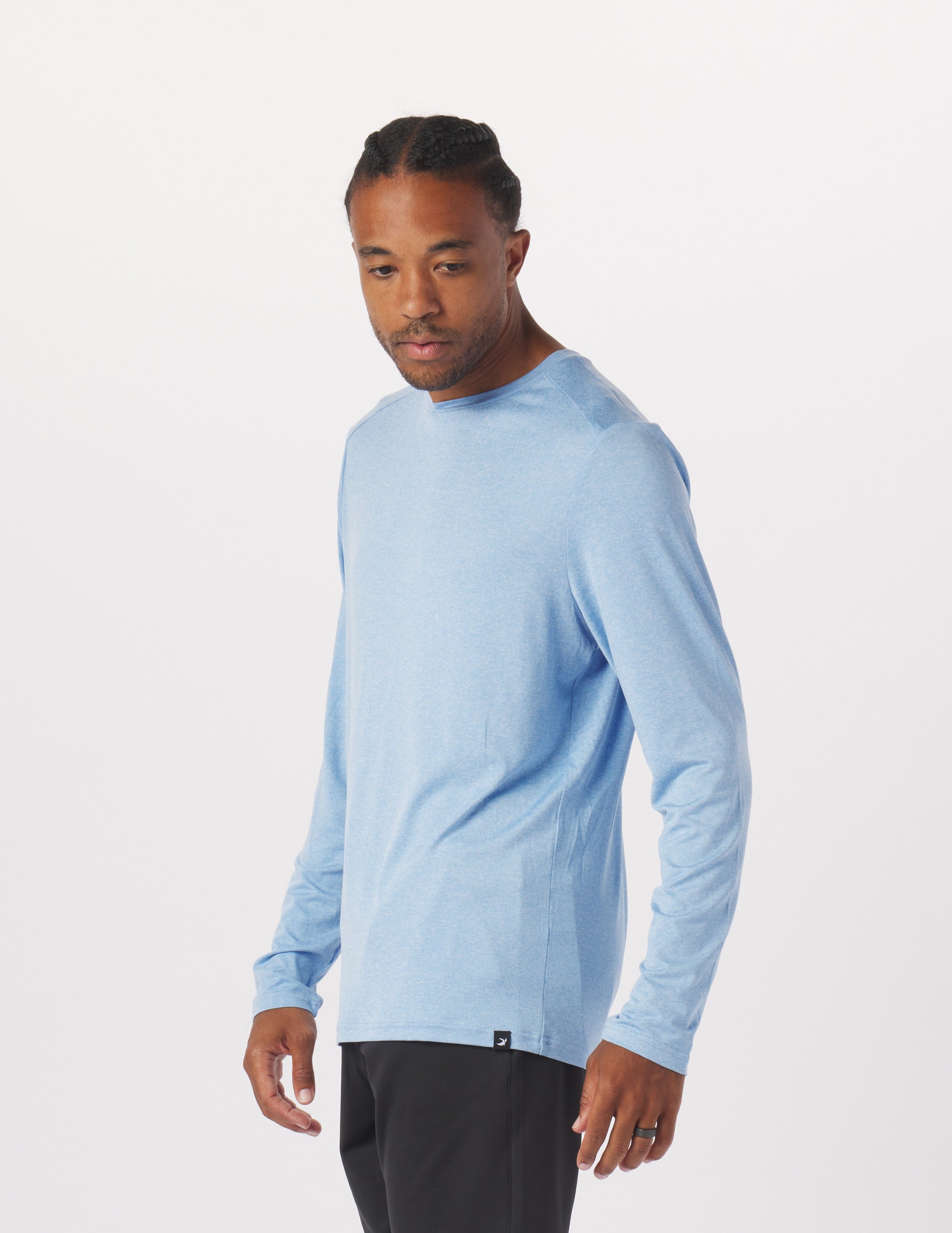 Salton Long Sleeve: Ice Blue Heather Salton Long Sleeve: Ice Blue Heather