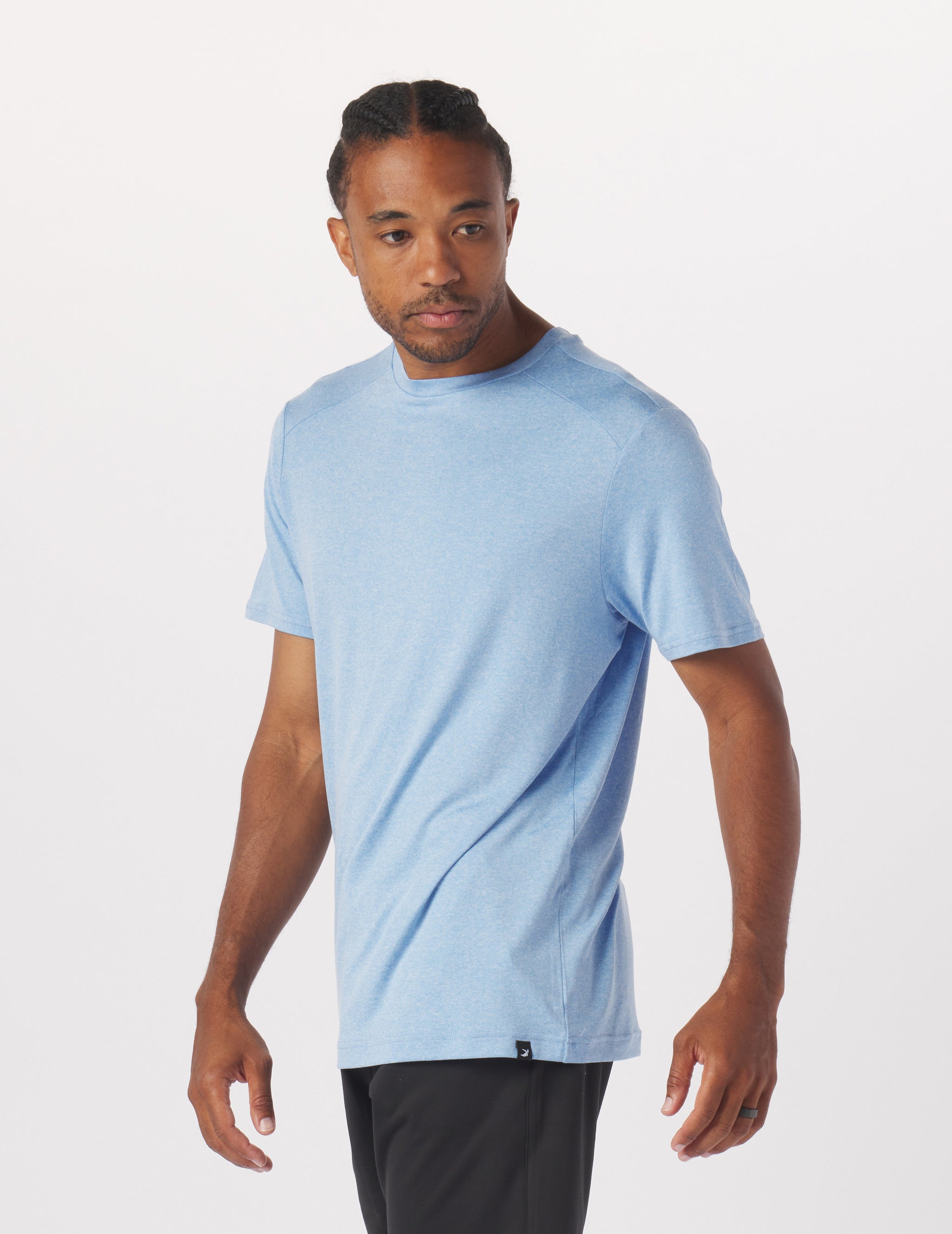 Salton Short Sleeve: Ice Blue Heather Salton Short Sleeve: Ice Blue Heather