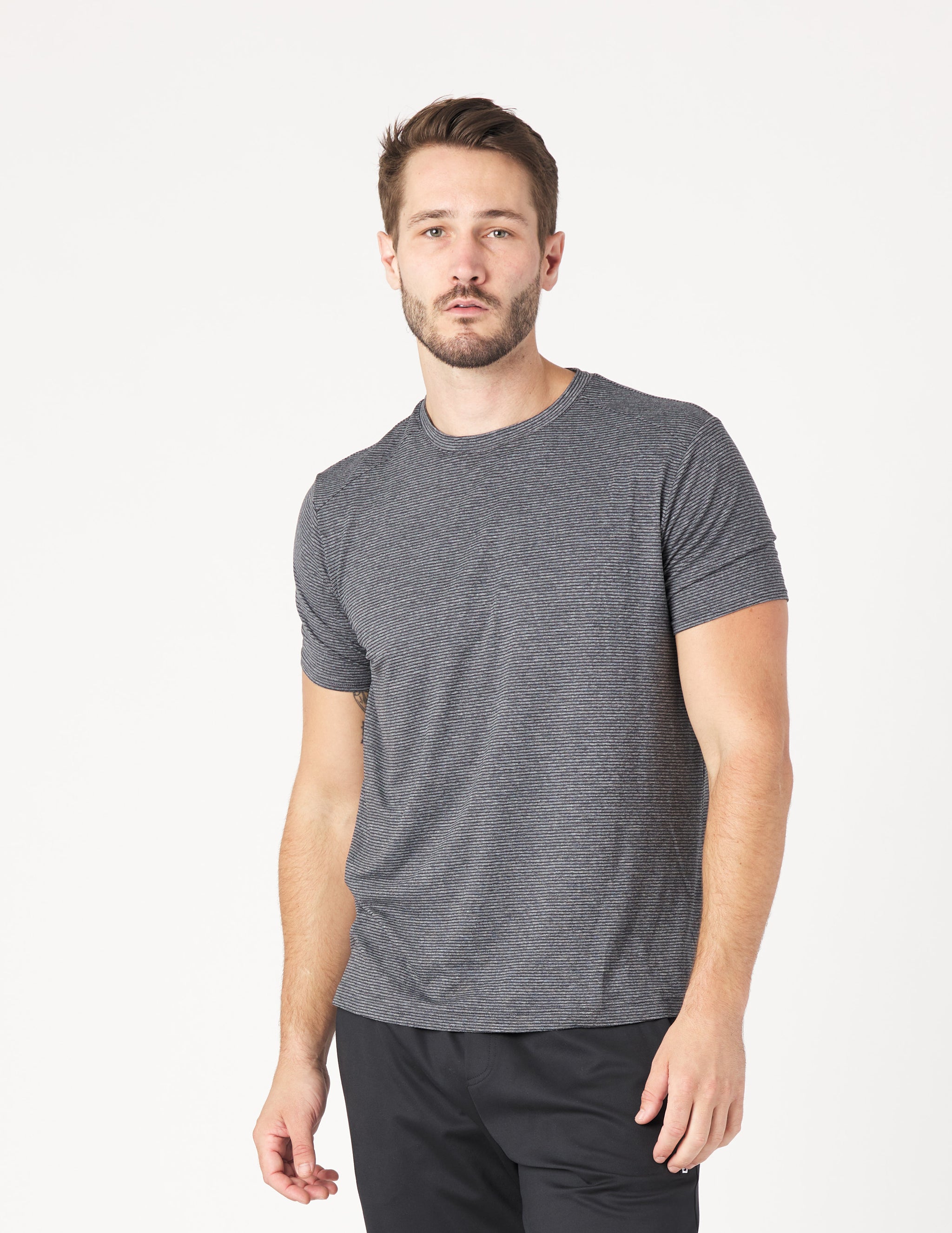 Salton Short Sleeve: Black and White Stripe Salton Short Sleeve: Black and White Stripe