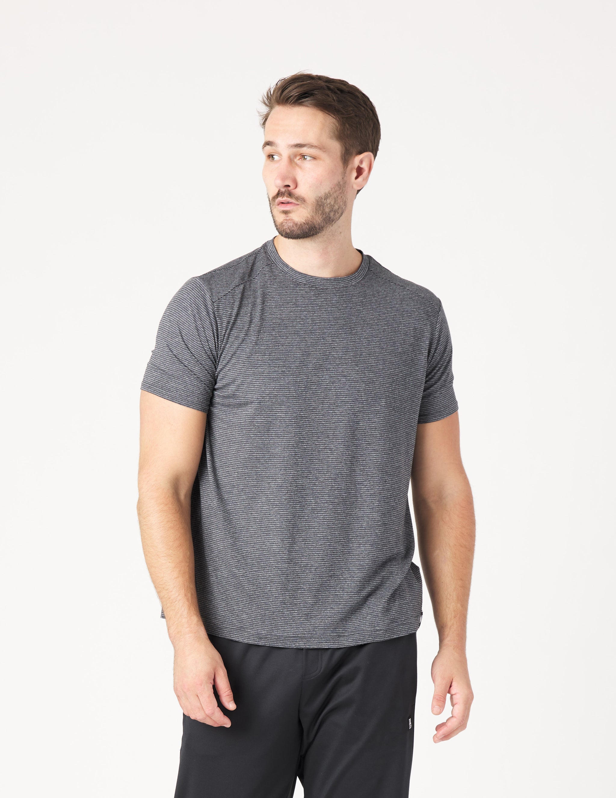 Salton Short Sleeve: Black and White Stripe Salton Short Sleeve: Black and White Stripe