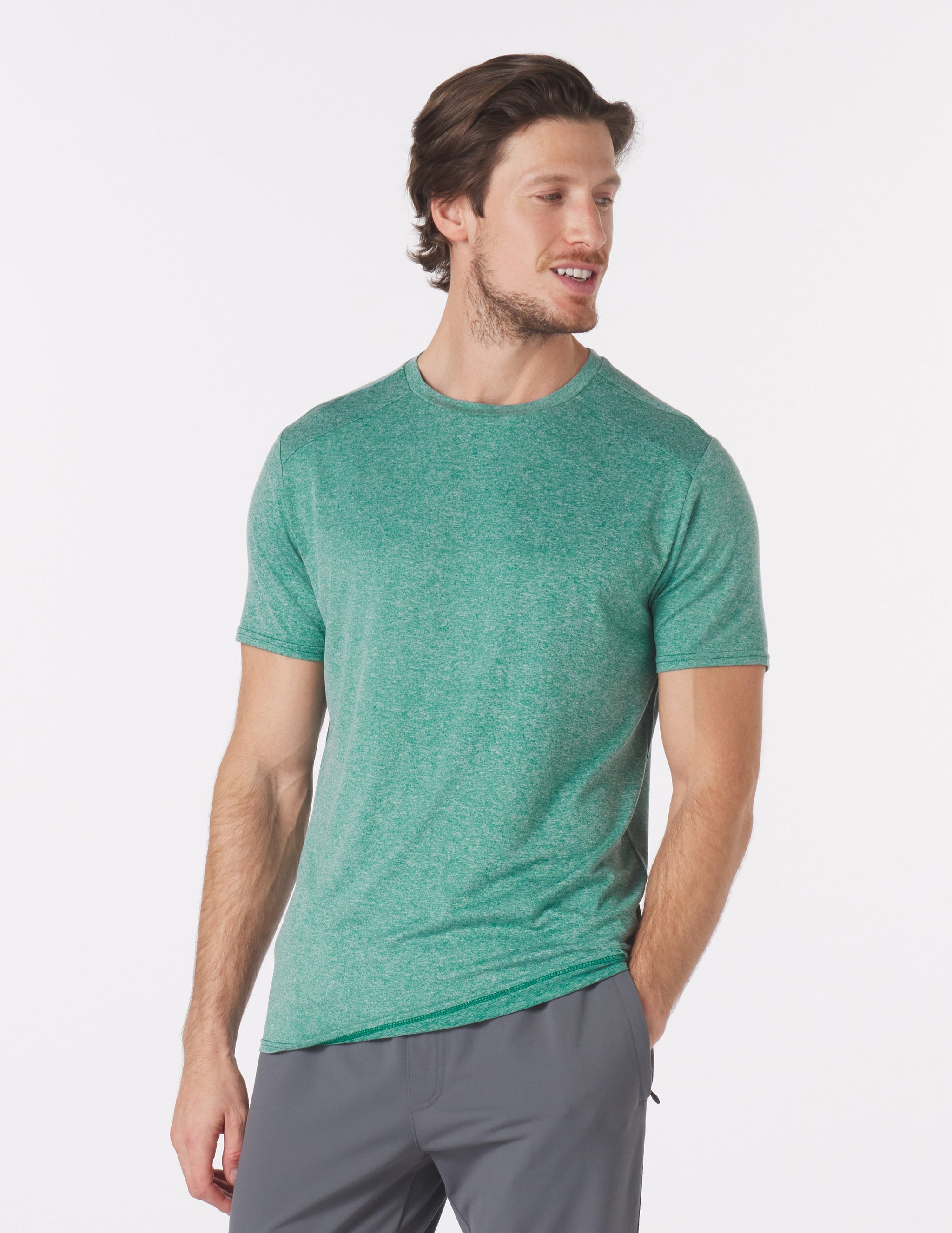 Salton Short Sleeve: Emerald Heather Salton Short Sleeve: Emerald Heather