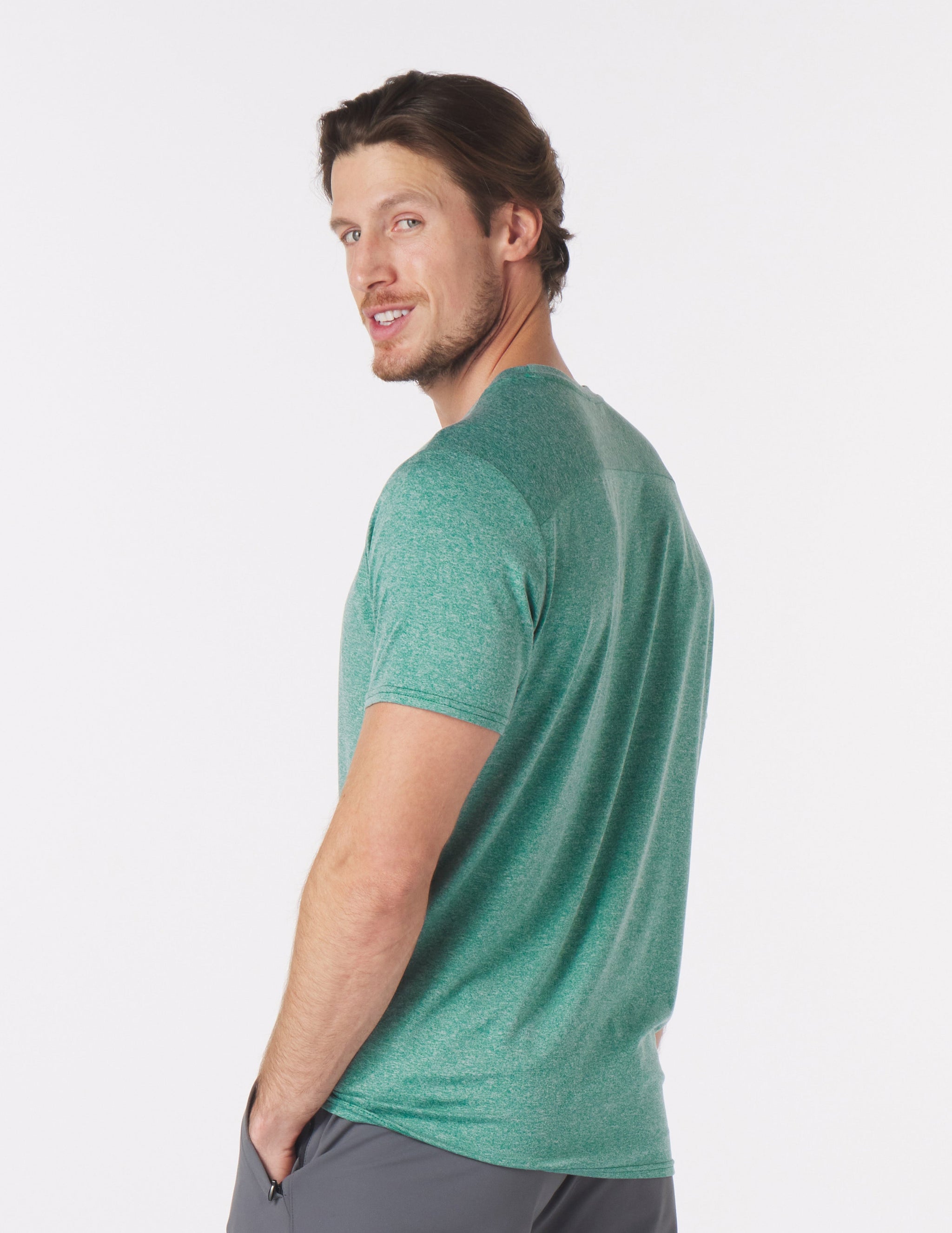 Salton Short Sleeve: Emerald Heather Salton Short Sleeve: Emerald Heather