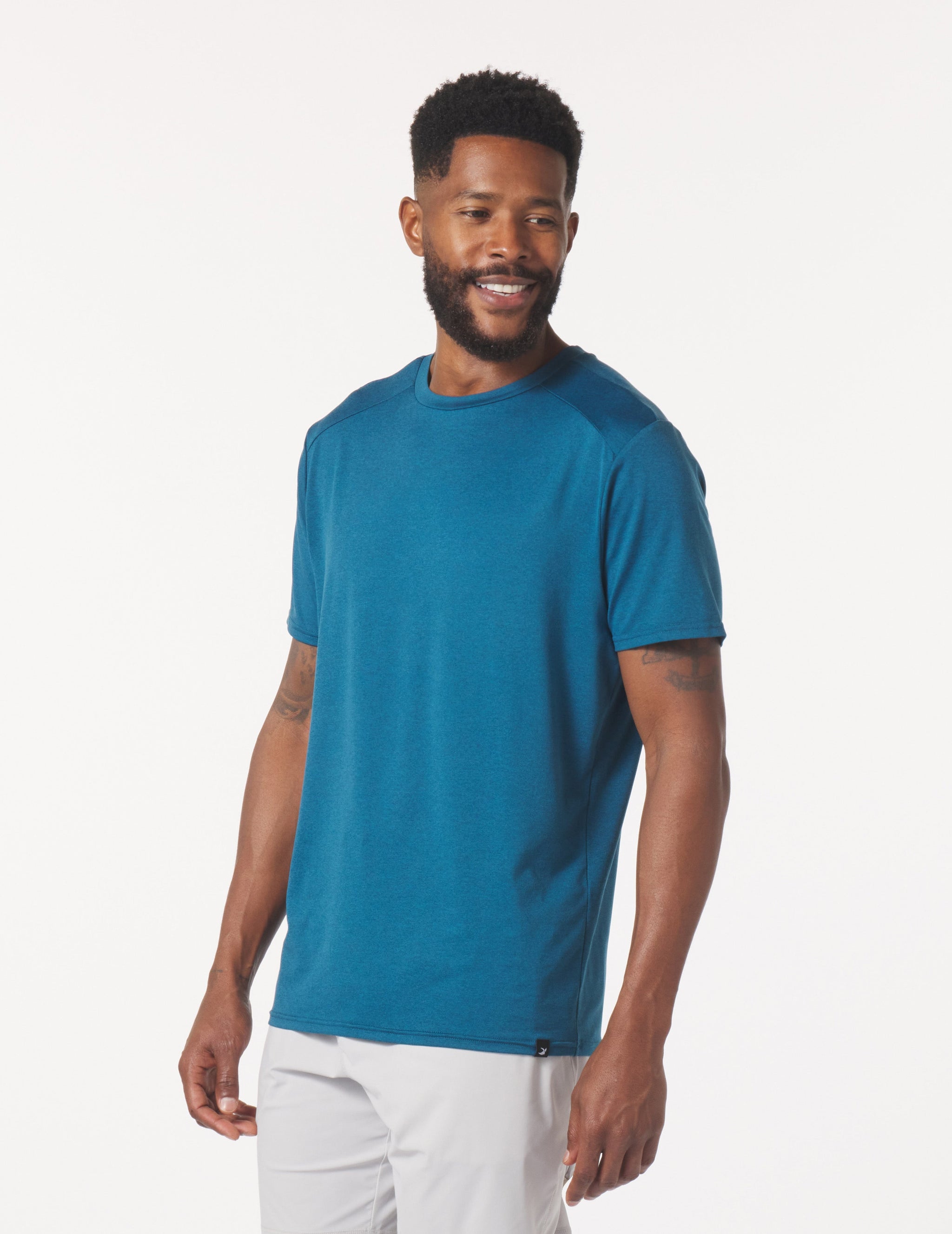 Salton Short Sleeve: Moroccan Blue Heather Salton Short Sleeve: Moroccan Blue Heather