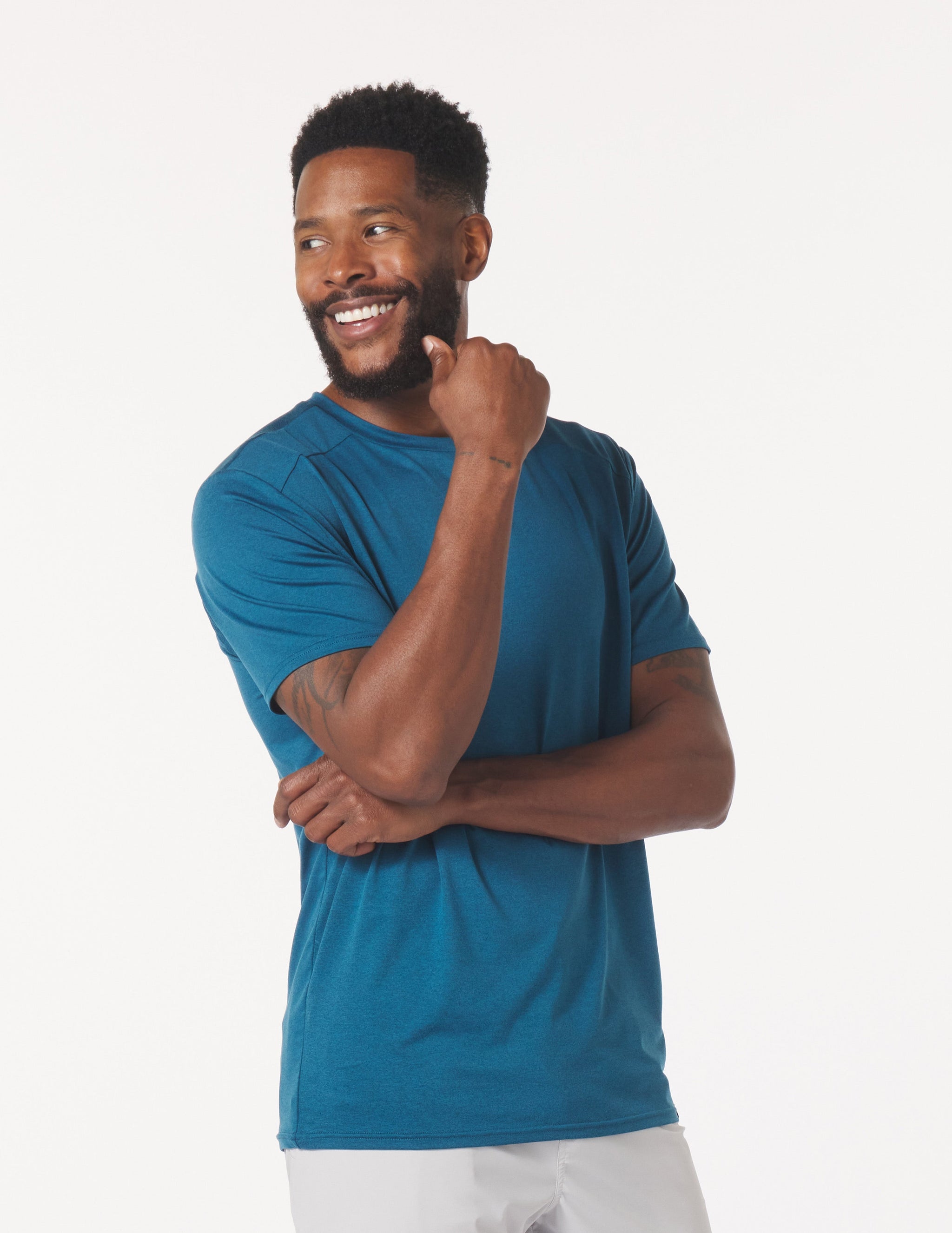 Salton Short Sleeve: Moroccan Blue Heather Salton Short Sleeve: Moroccan Blue Heather