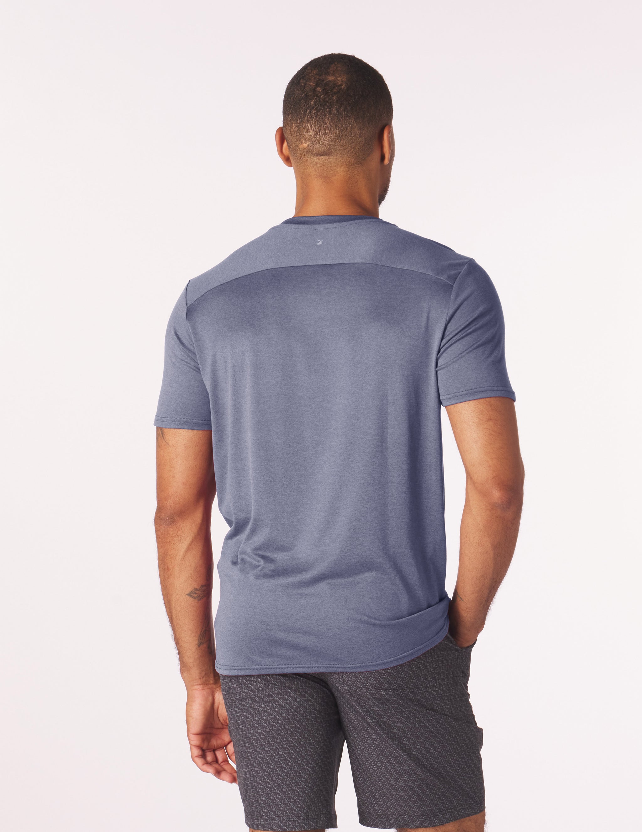 Salton Short Sleeve: Washed Blue Heather Salton Short Sleeve: Washed Blue Heather