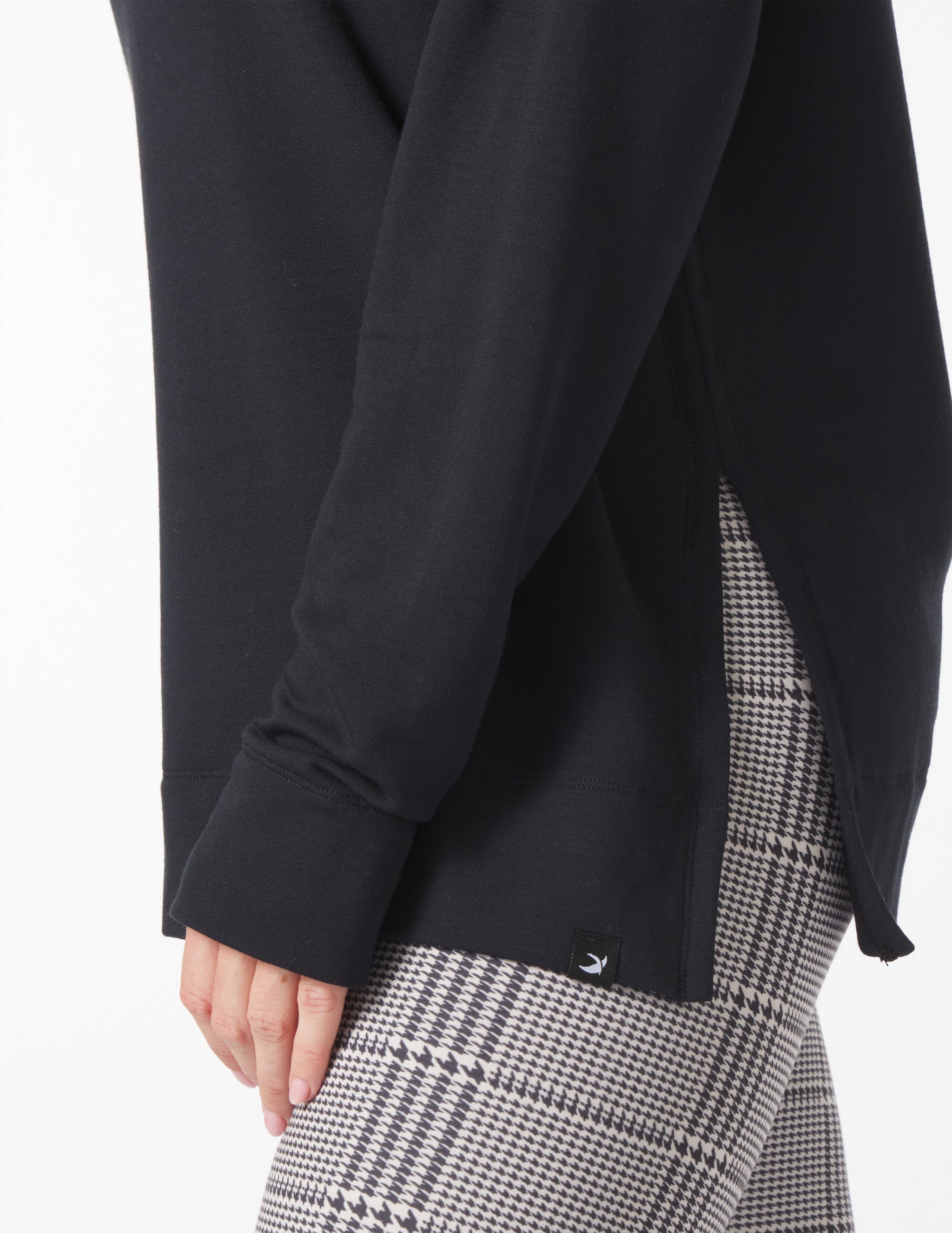 Scarf Neck Tunic: Black Scarf Neck Tunic: Black