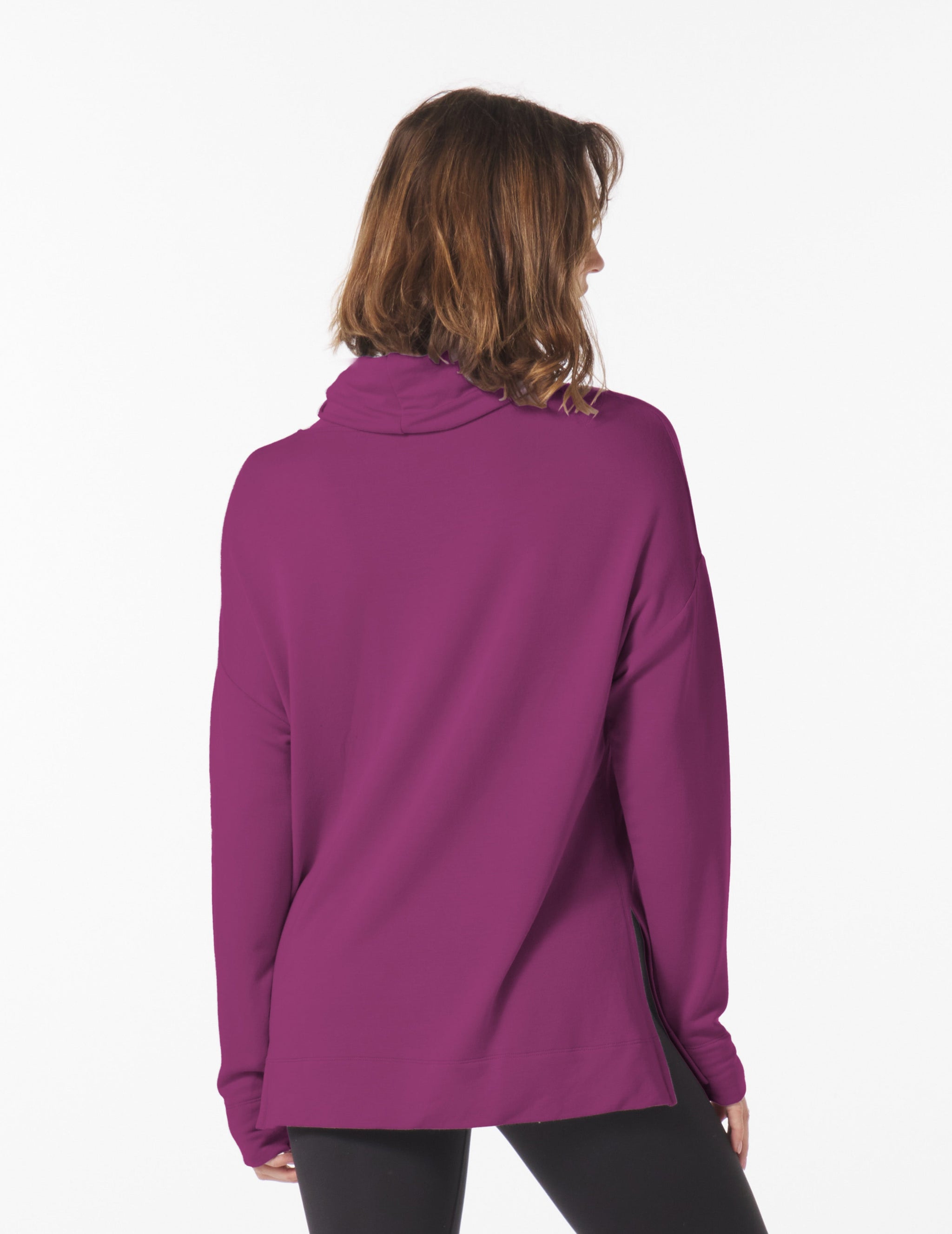Scarf Neck Tunic: Mulberry Scarf Neck Tunic: Mulberry