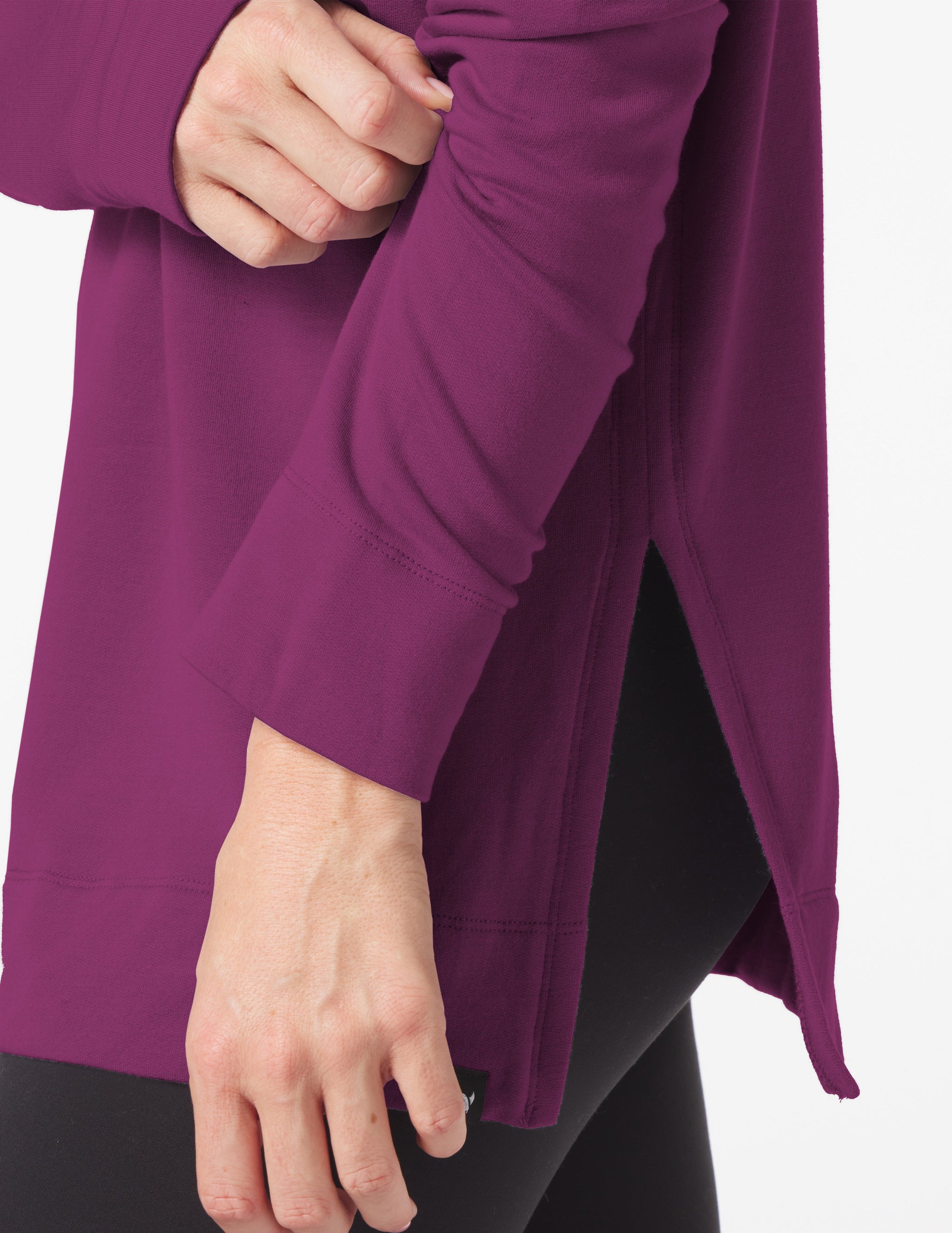 Scarf Neck Tunic: Mulberry Scarf Neck Tunic: Mulberry