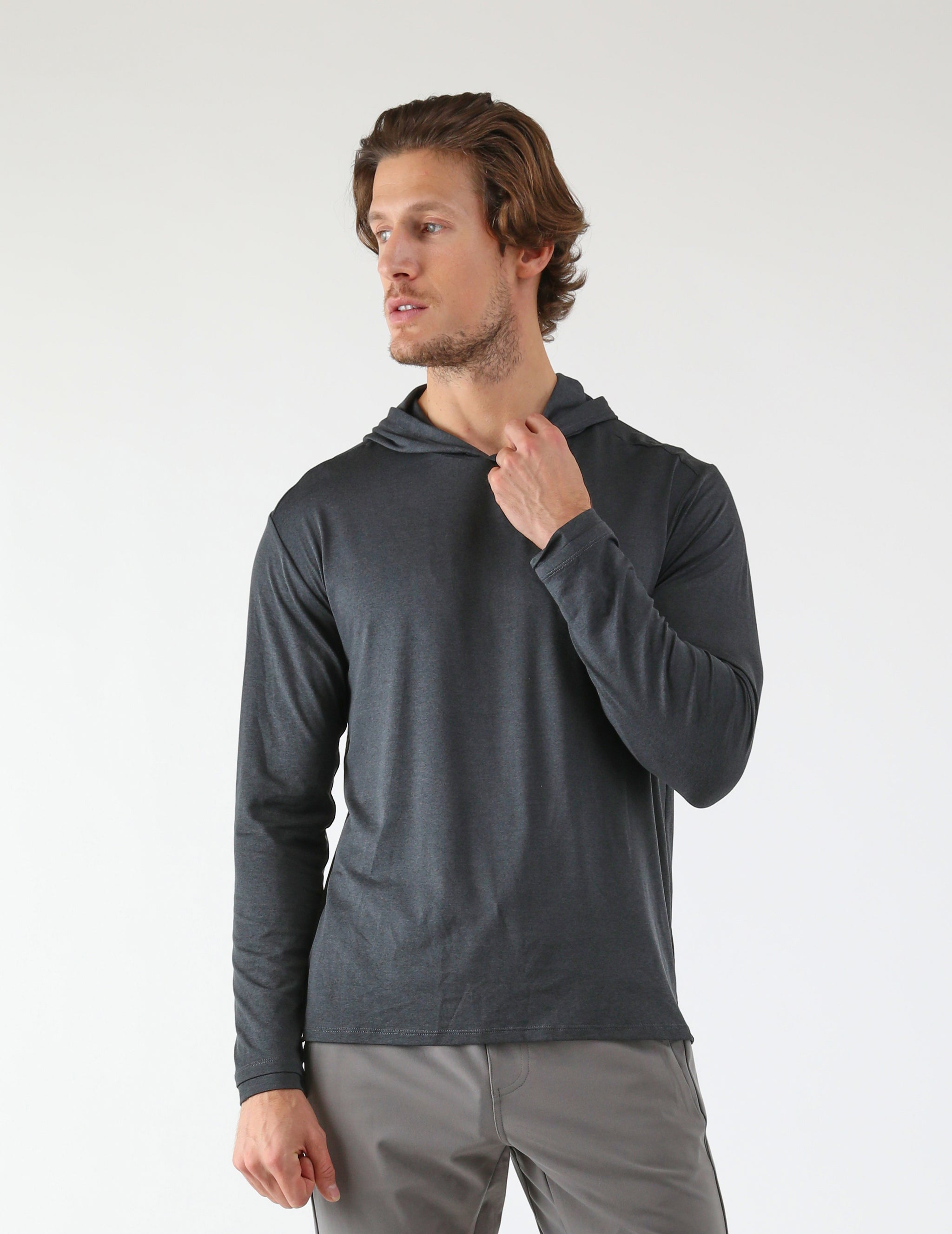 Taclite Hoodie: Jet Black Heather Taclite Hoodie: Jet Black Heather