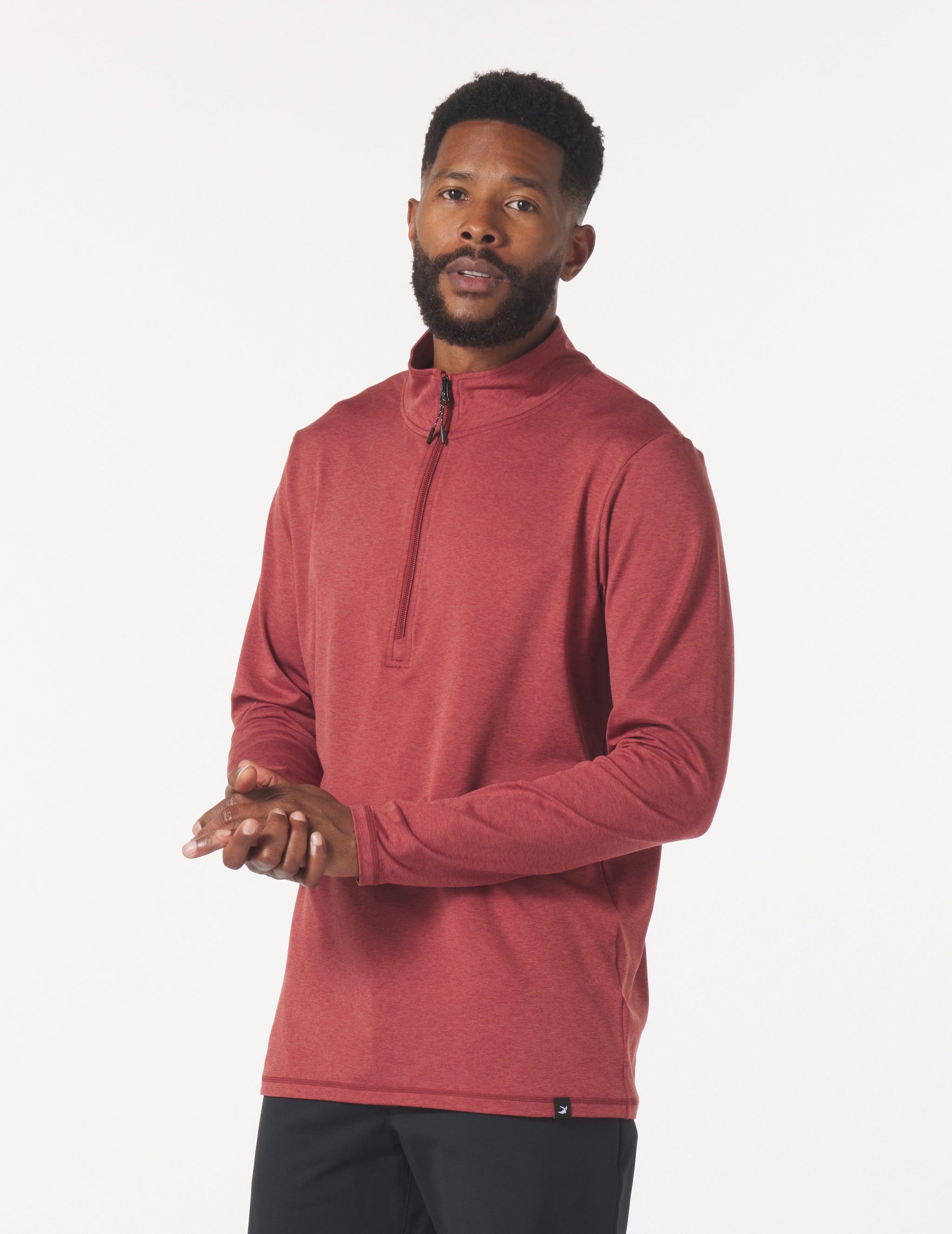Tahoe 1/4 Zip: Brick Red Marble Tahoe 1/4 Zip: Brick Red Marble