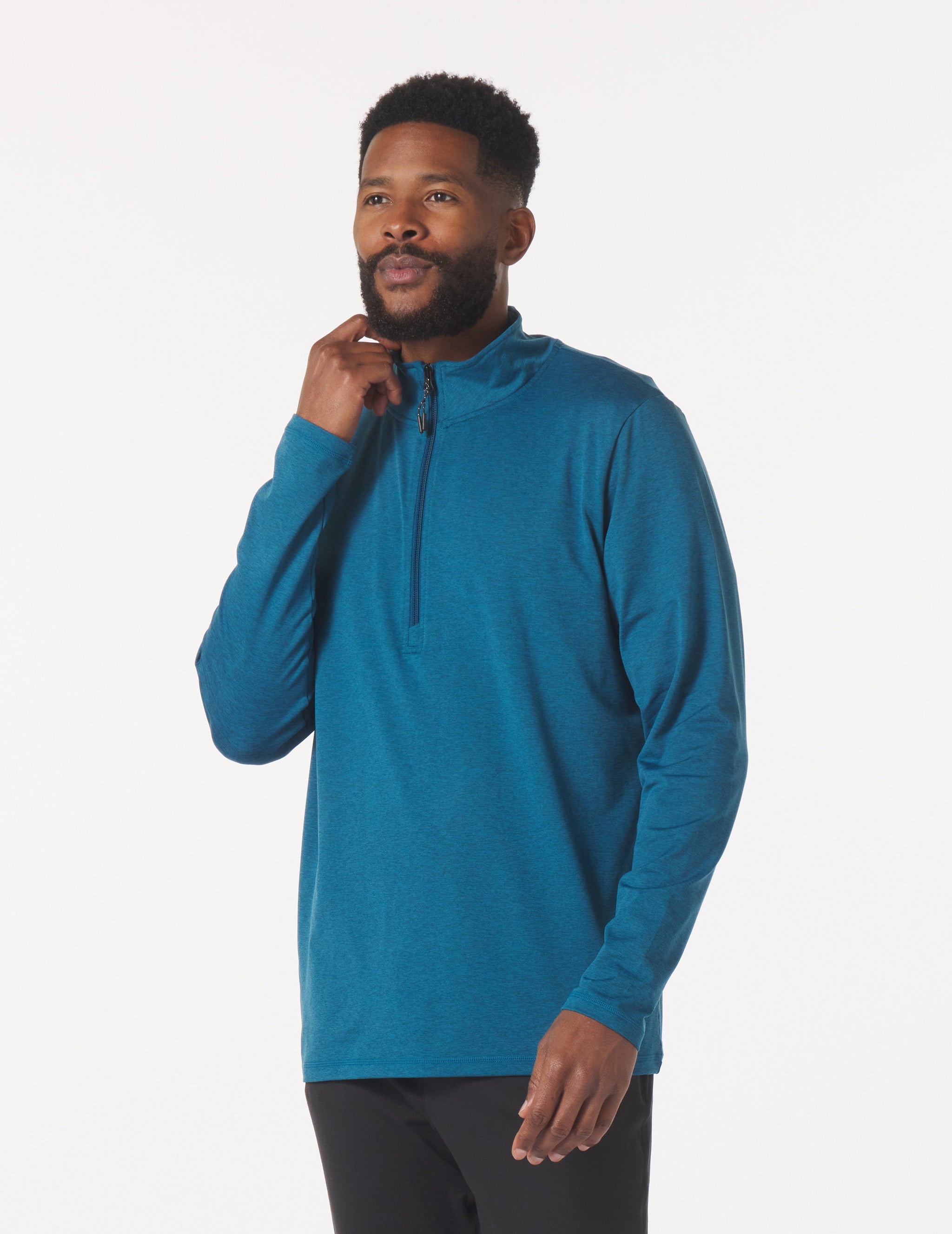 Tahoe 1/4 Zip: Morrocan Blue Marble Tahoe 1/4 Zip: Morrocan Blue Marble