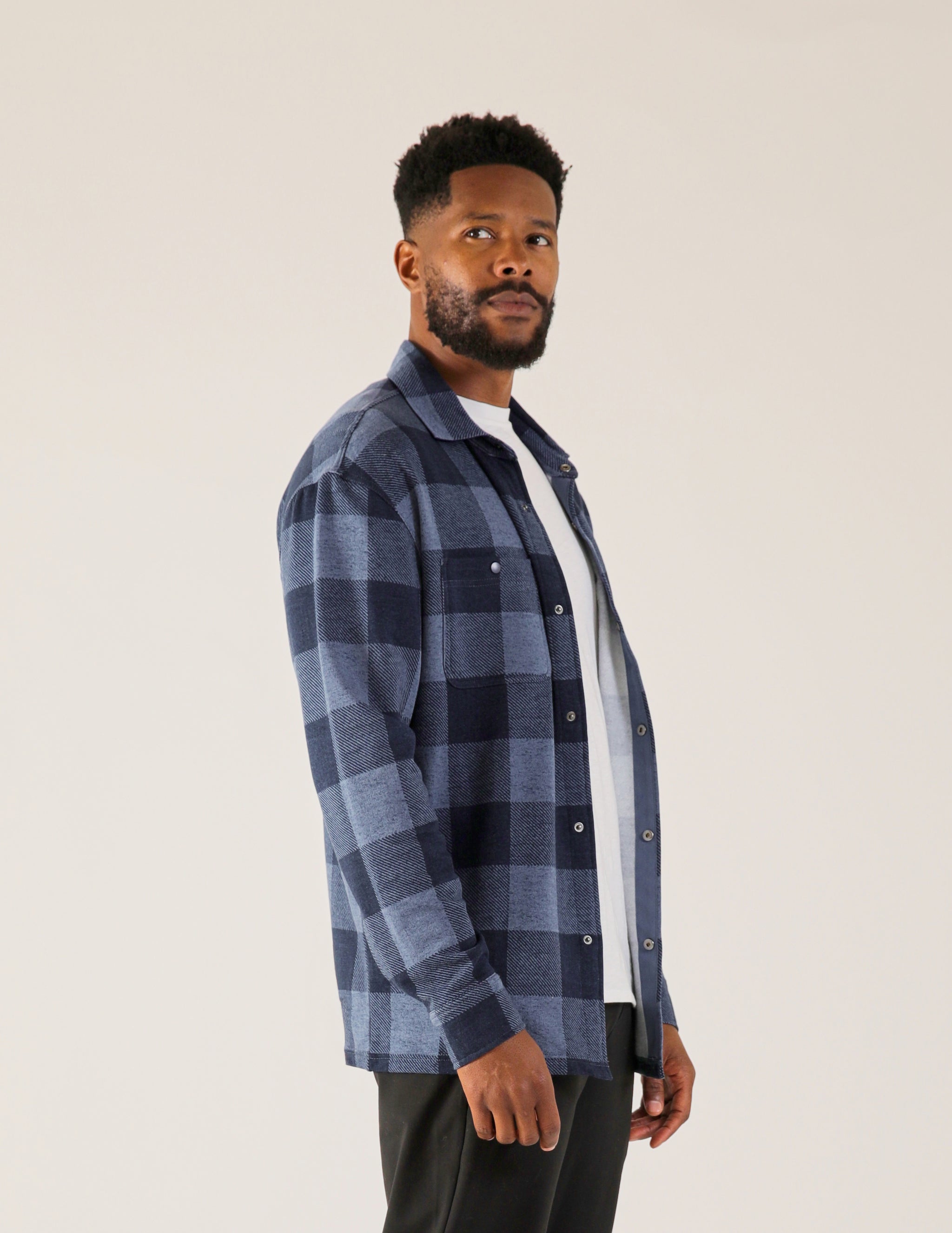 Trek Shirt: Navy Hudson Plaid Trek Shirt: Navy Hudson Plaid