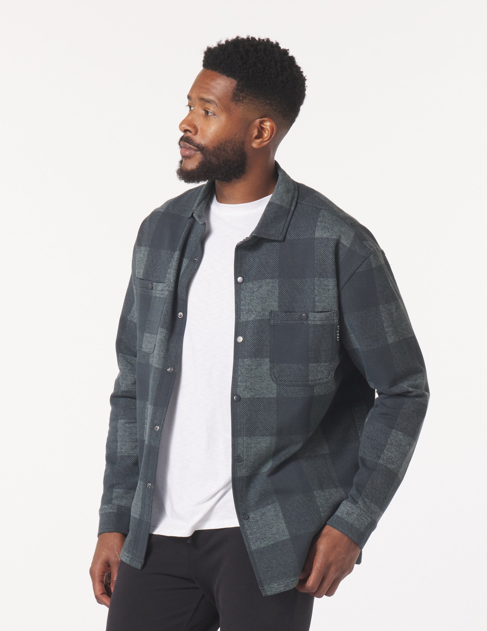 Trek Shirt: Carbon/Black Buffalo Plaid Trek Shirt: Carbon/Black Buffalo Plaid